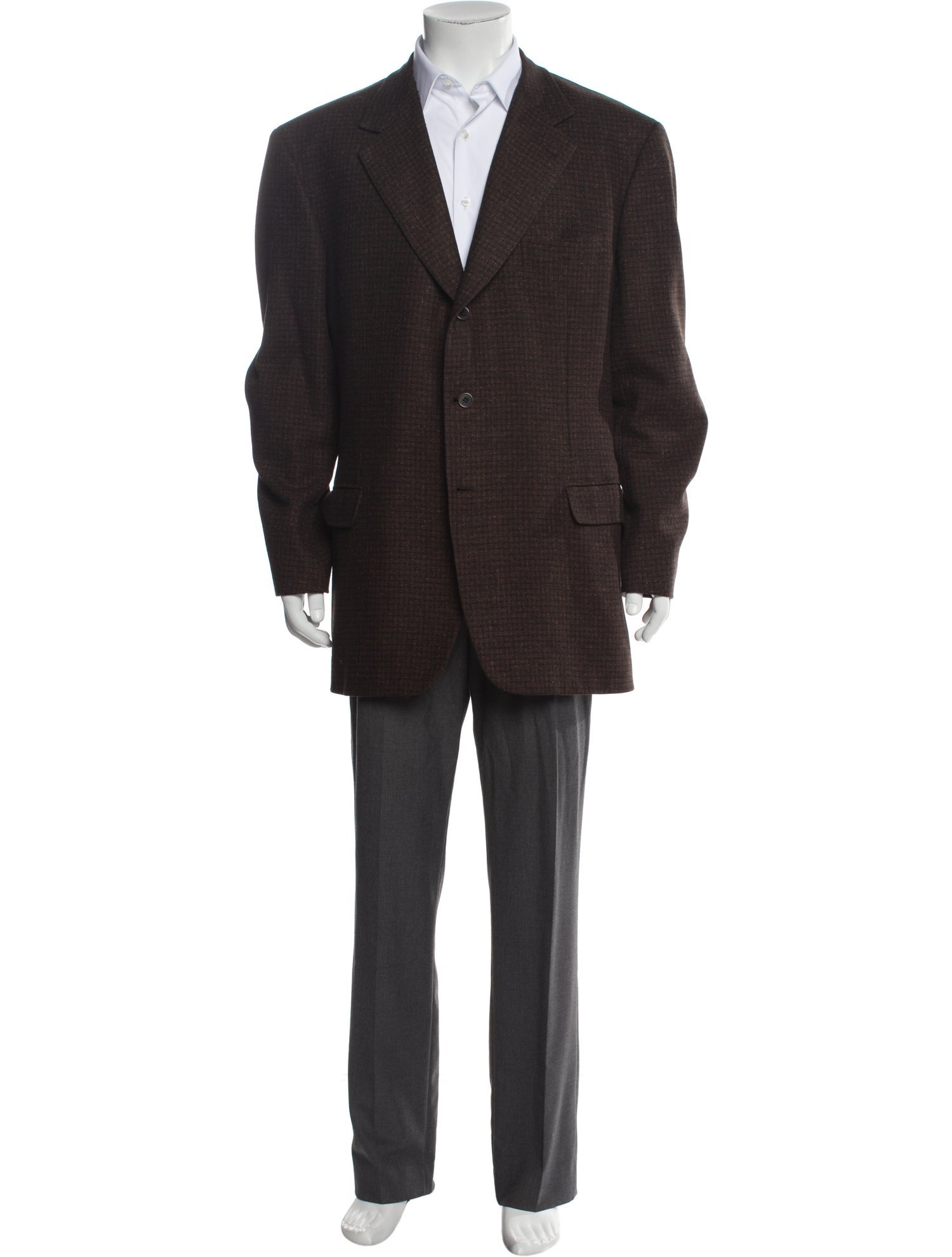 Brioni Plaid Print Blazer