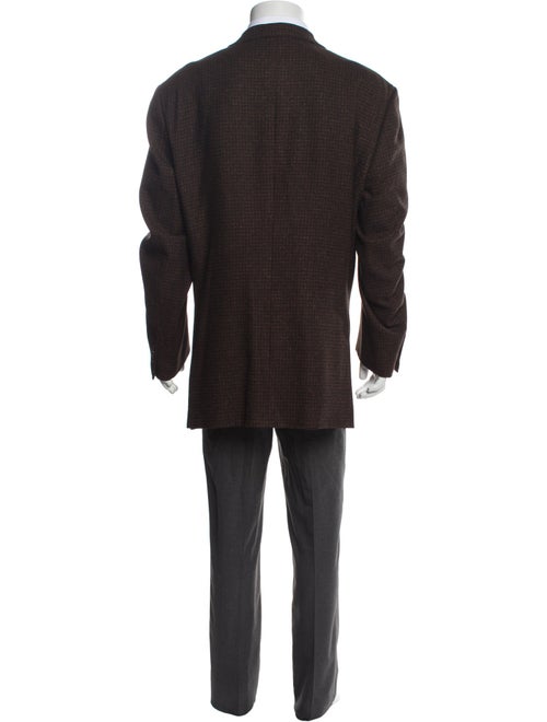 Brioni Plaid Print Blazer