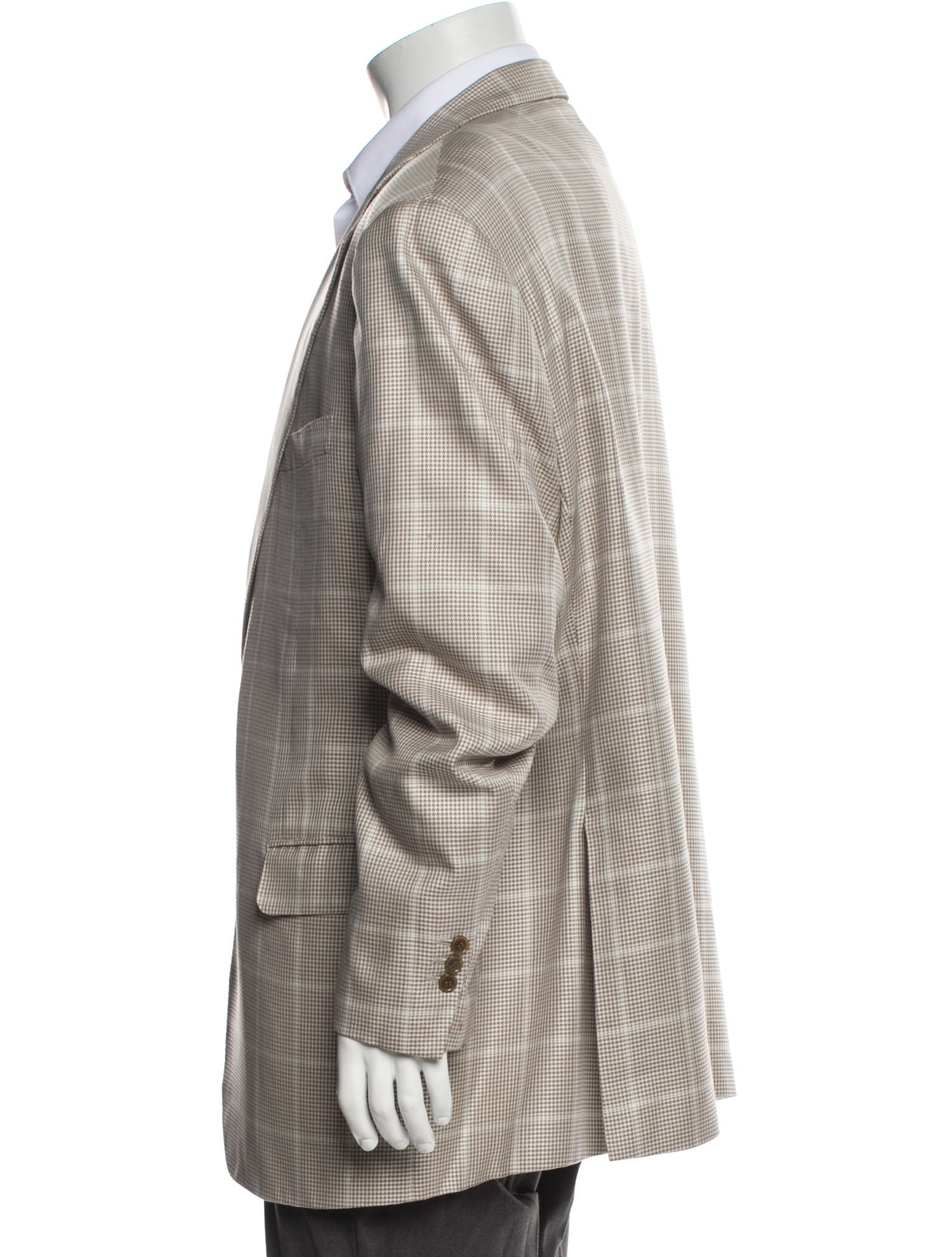 Brioni Plaid Print Blazer