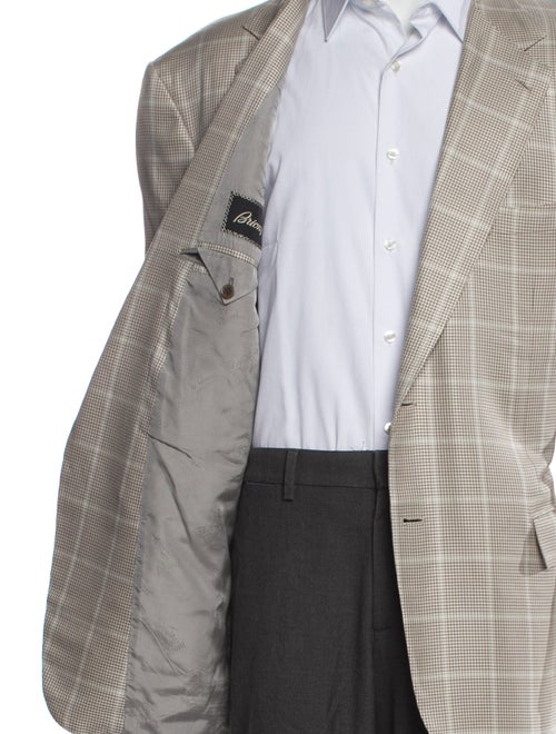 Brioni Plaid Print Blazer
