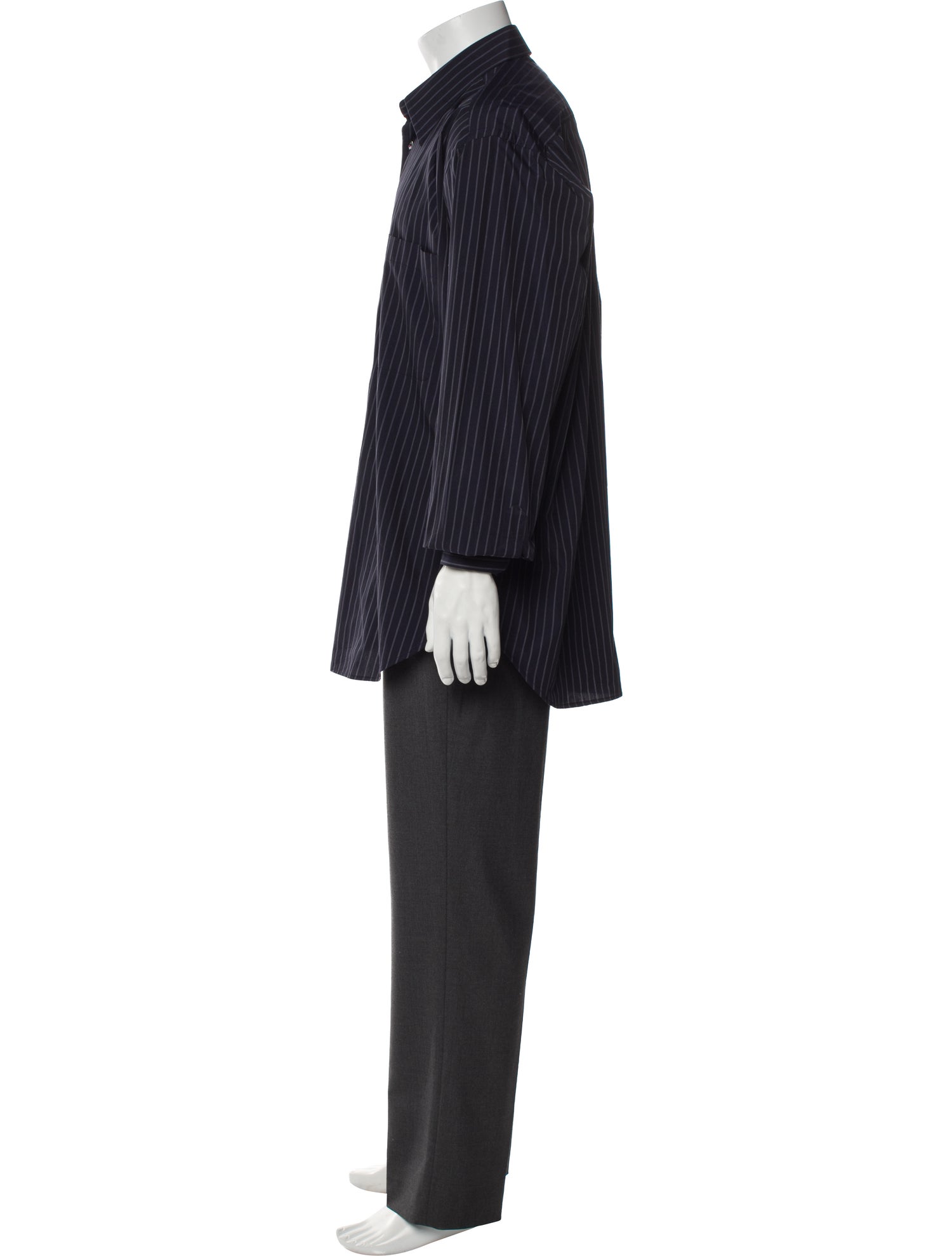 Brioni Striped Long Sleeve Dress Shirt