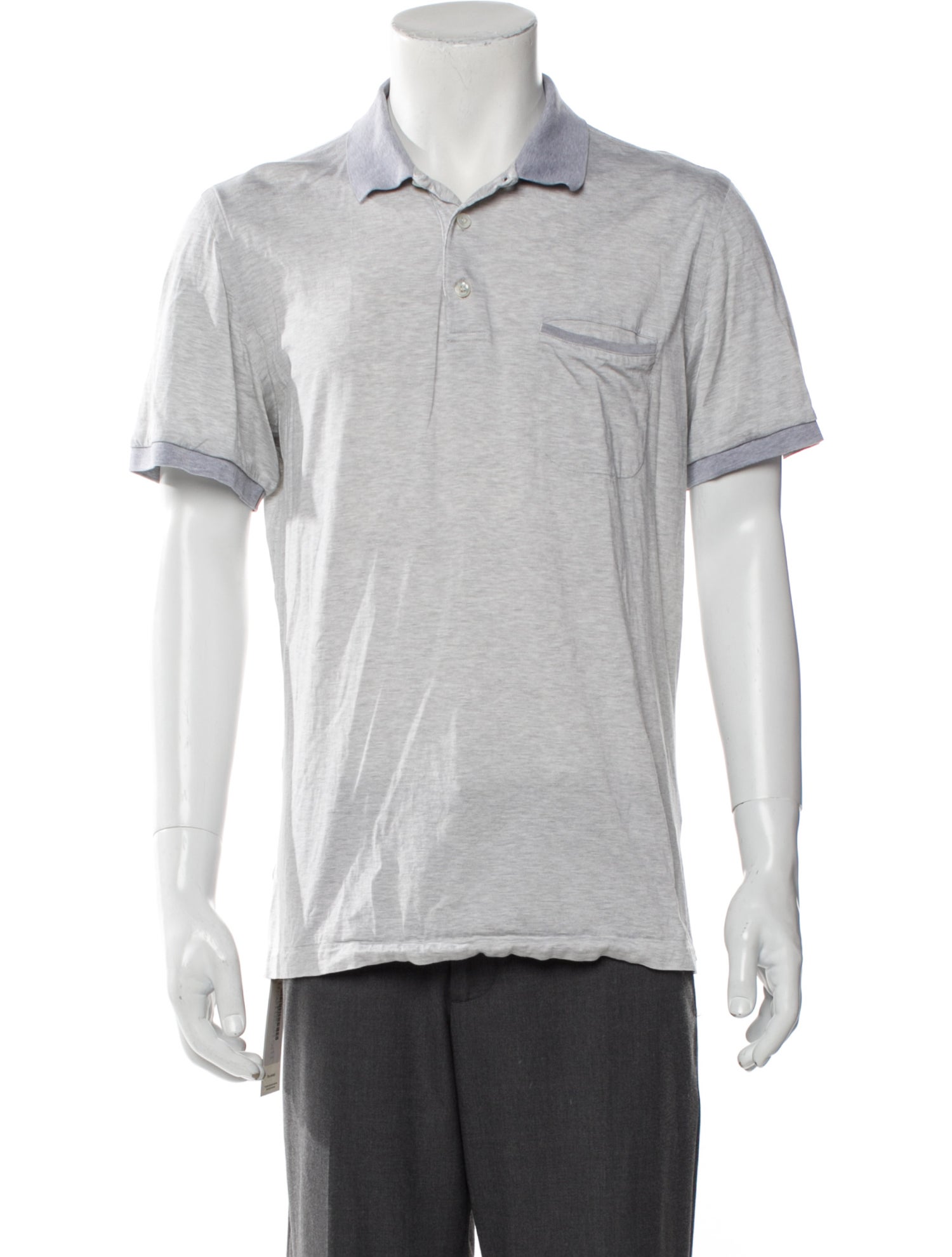 Brioni Collar Short Sleeve Polo Shirt