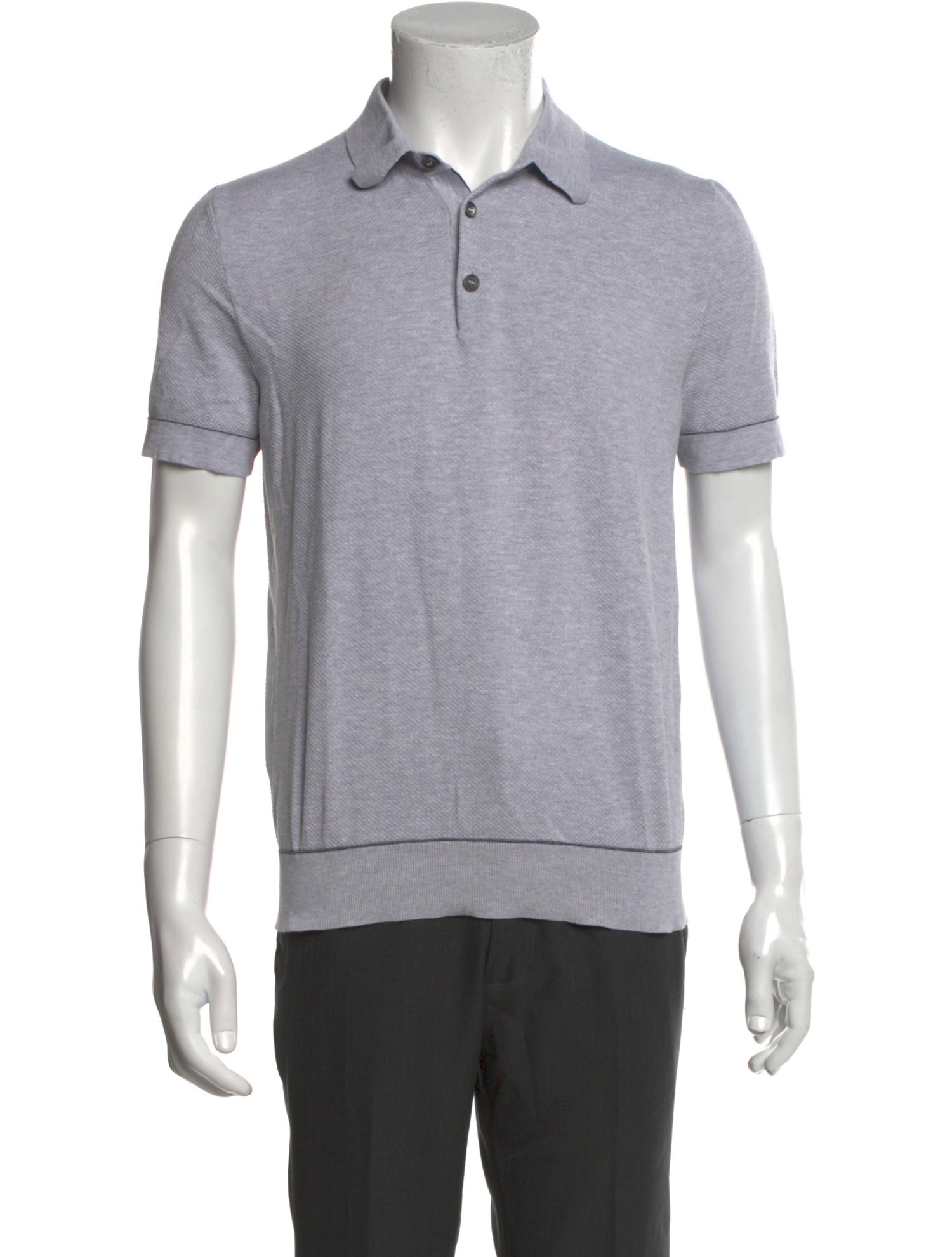 Brioni Crew Neck Short Sleeve Polo Shirt