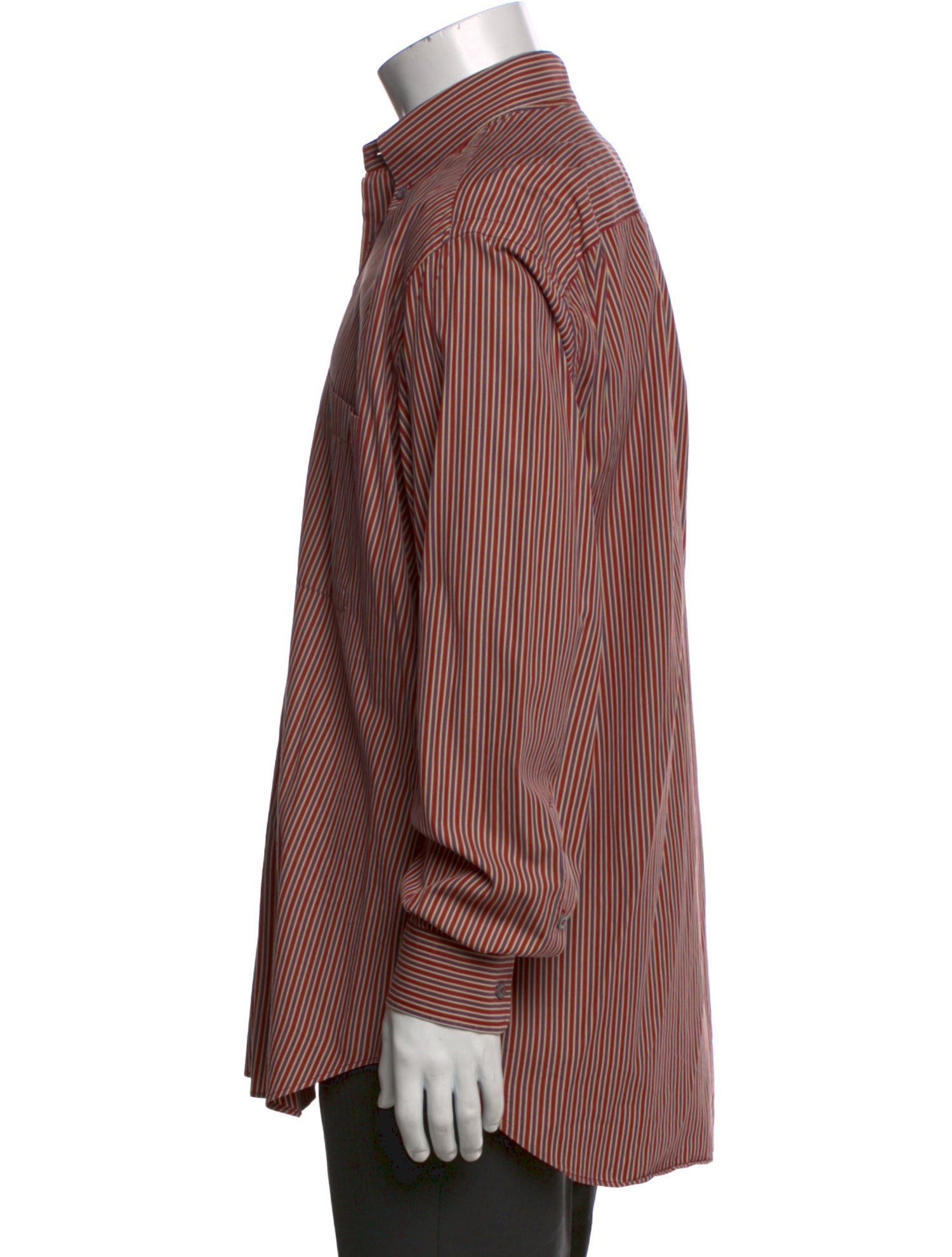 Brioni Striped Long Sleeve Dress Shirt