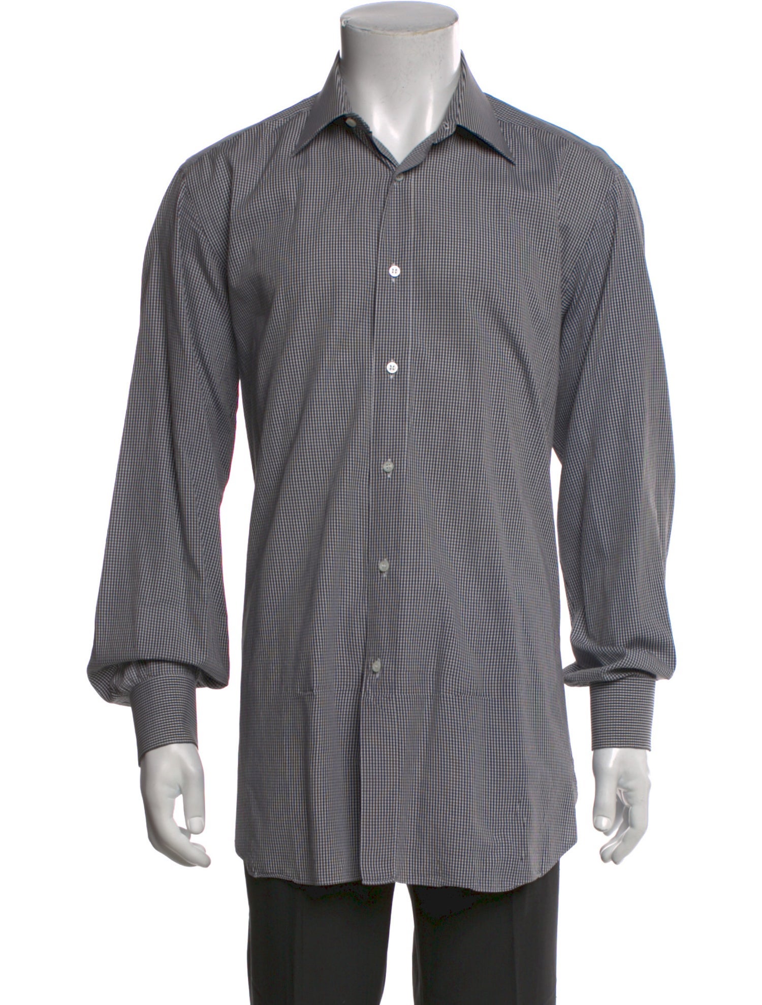 Brioni Plaid Print Long Sleeve Shirt