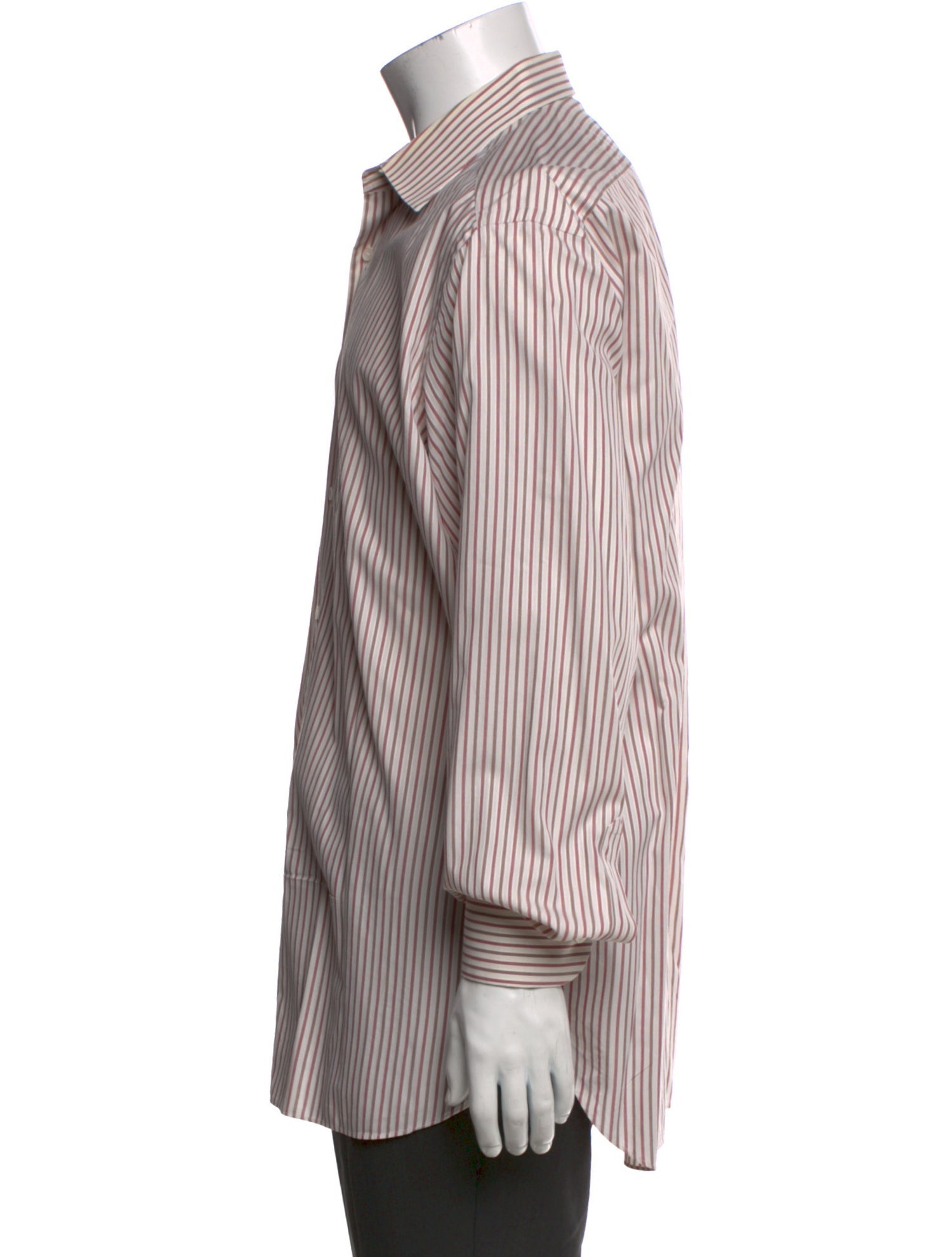 Brioni Striped Long Sleeve Dress Shirt