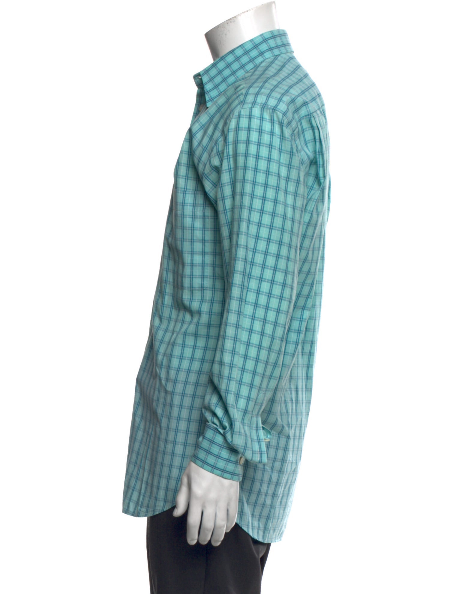 Brioni Plaid Print Long Sleeve Shirt