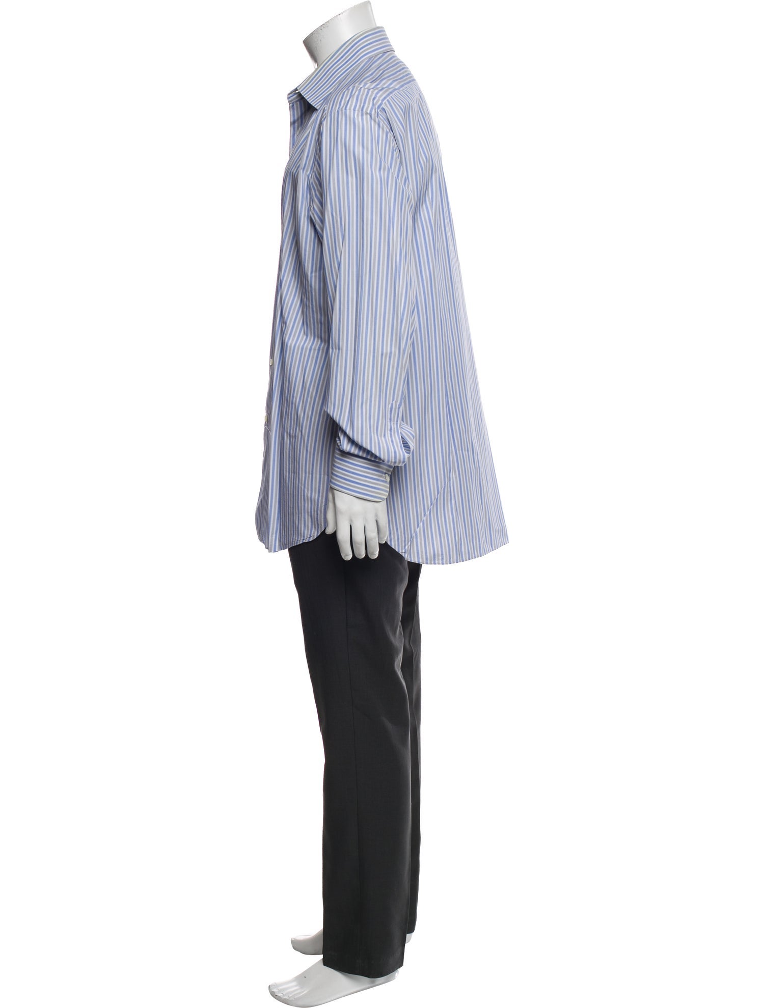 Brioni Striped Long Sleeve Dress Shirt