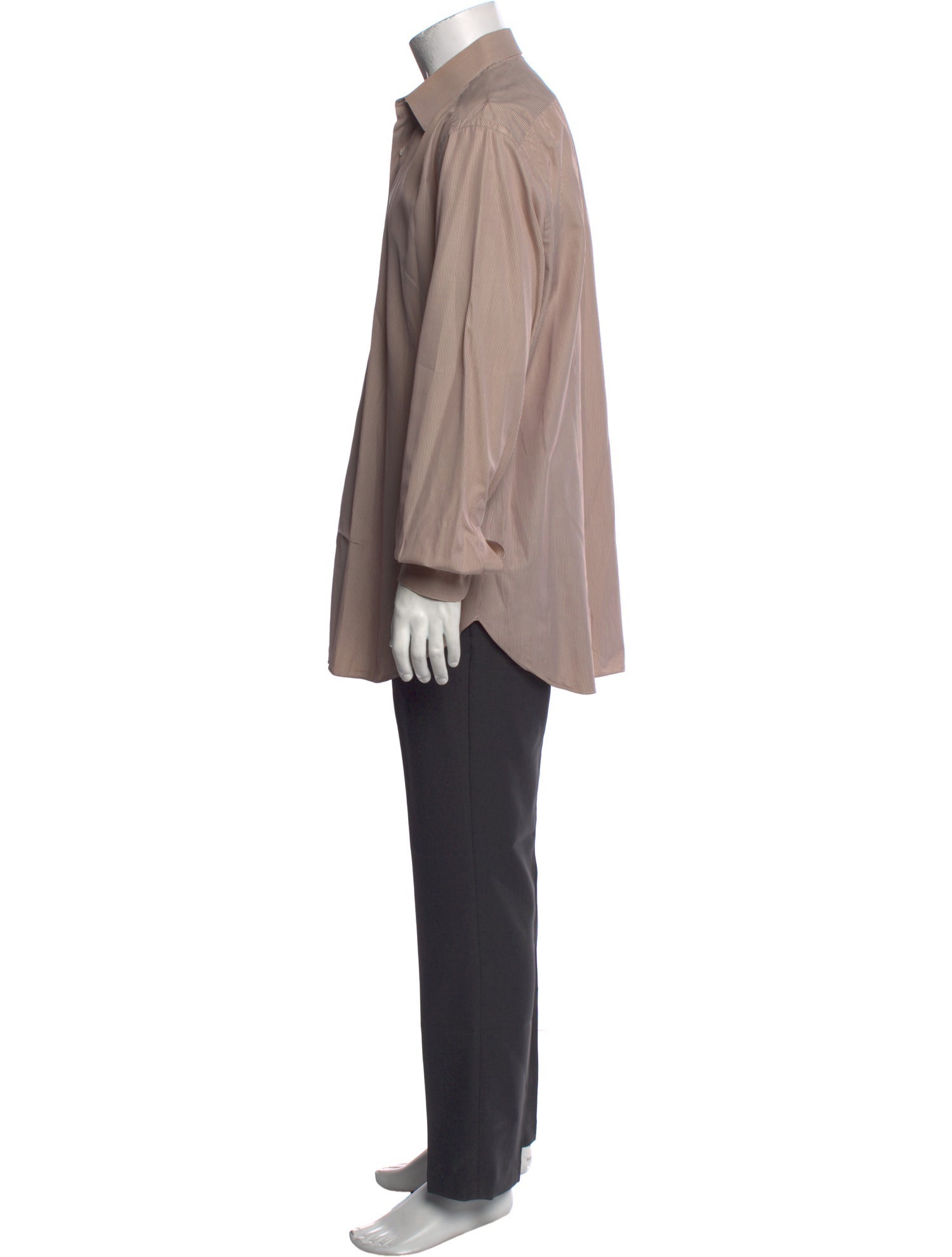 Brioni Striped Long Sleeve Dress Shirt