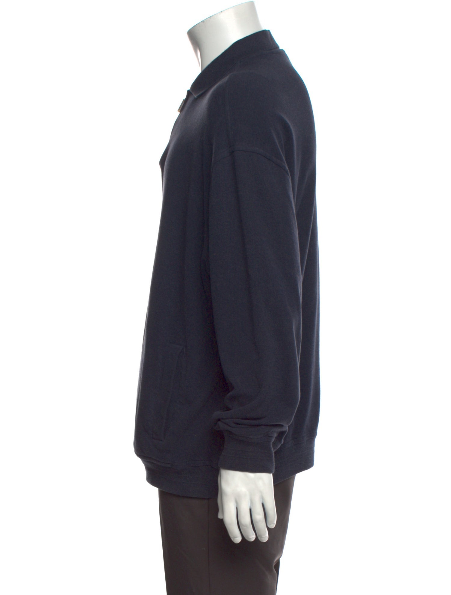 Brioni Collar Long Sleeve Polo Sweater