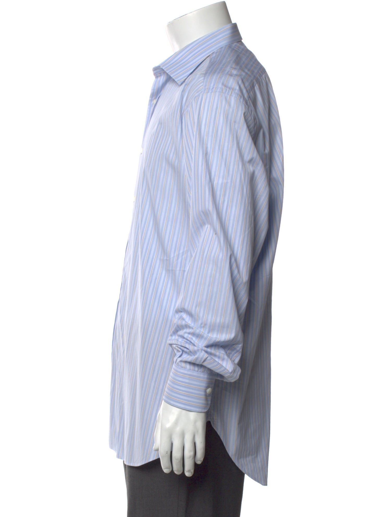 Brioni Striped Long Sleeve Dress Shirt