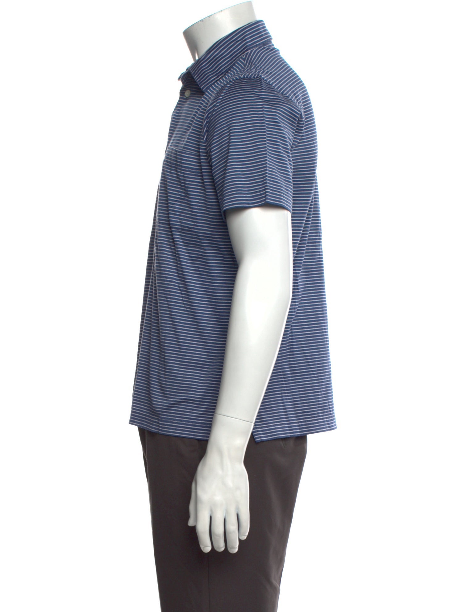 Brioni Striped Collar Polo Shirt