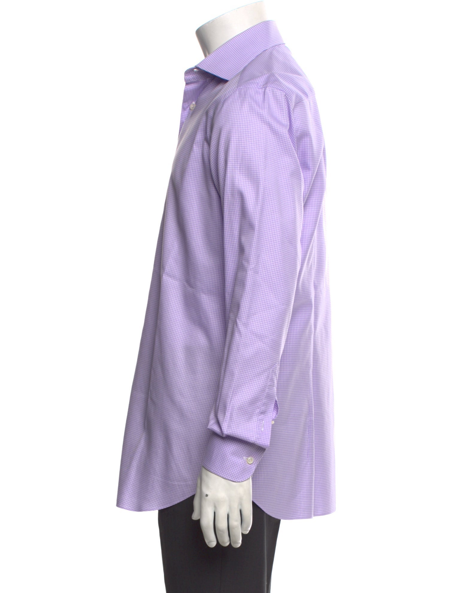 Brioni Plaid Print Long Sleeve Dress Shirt