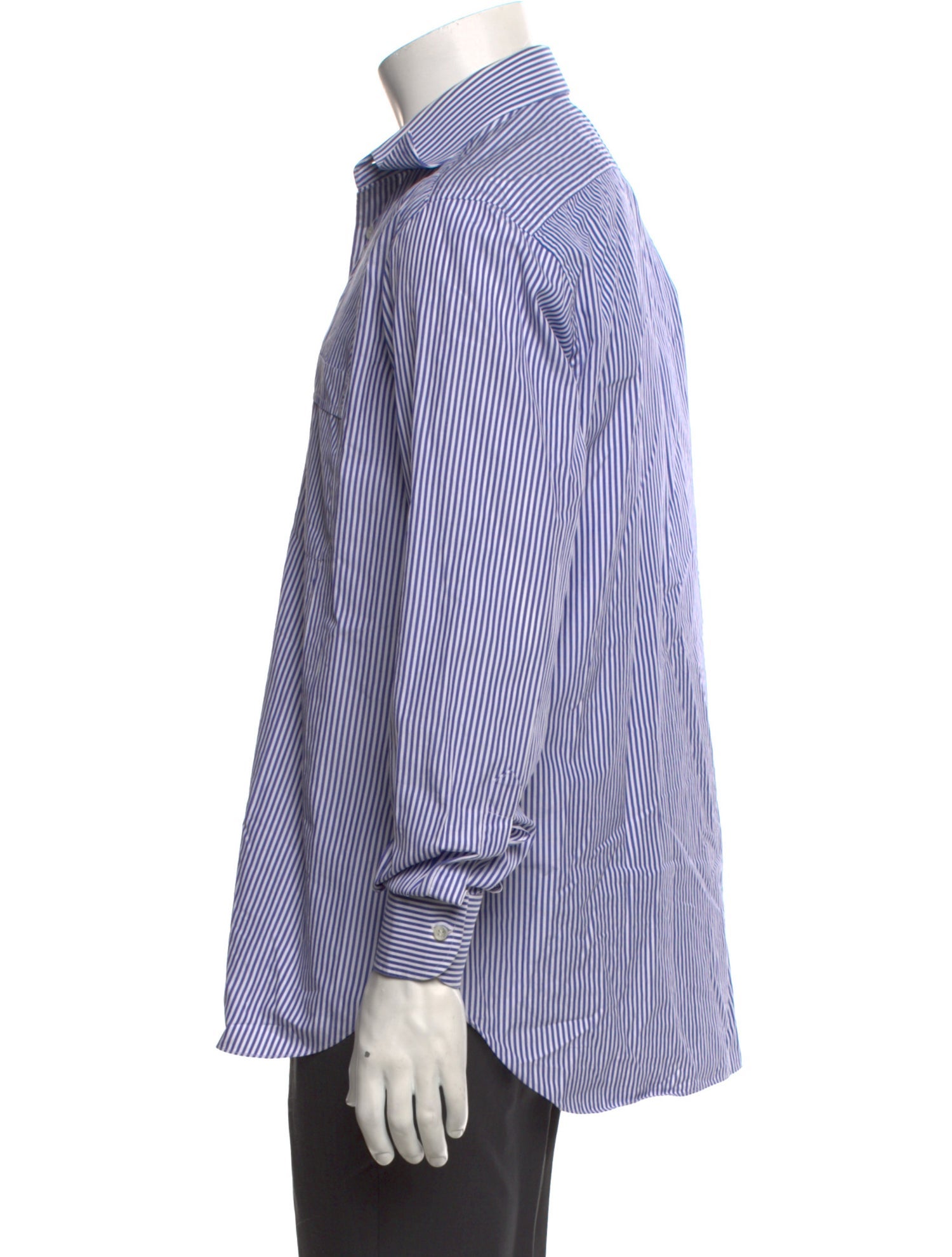 Brioni Striped Long Sleeve Dress Shirt