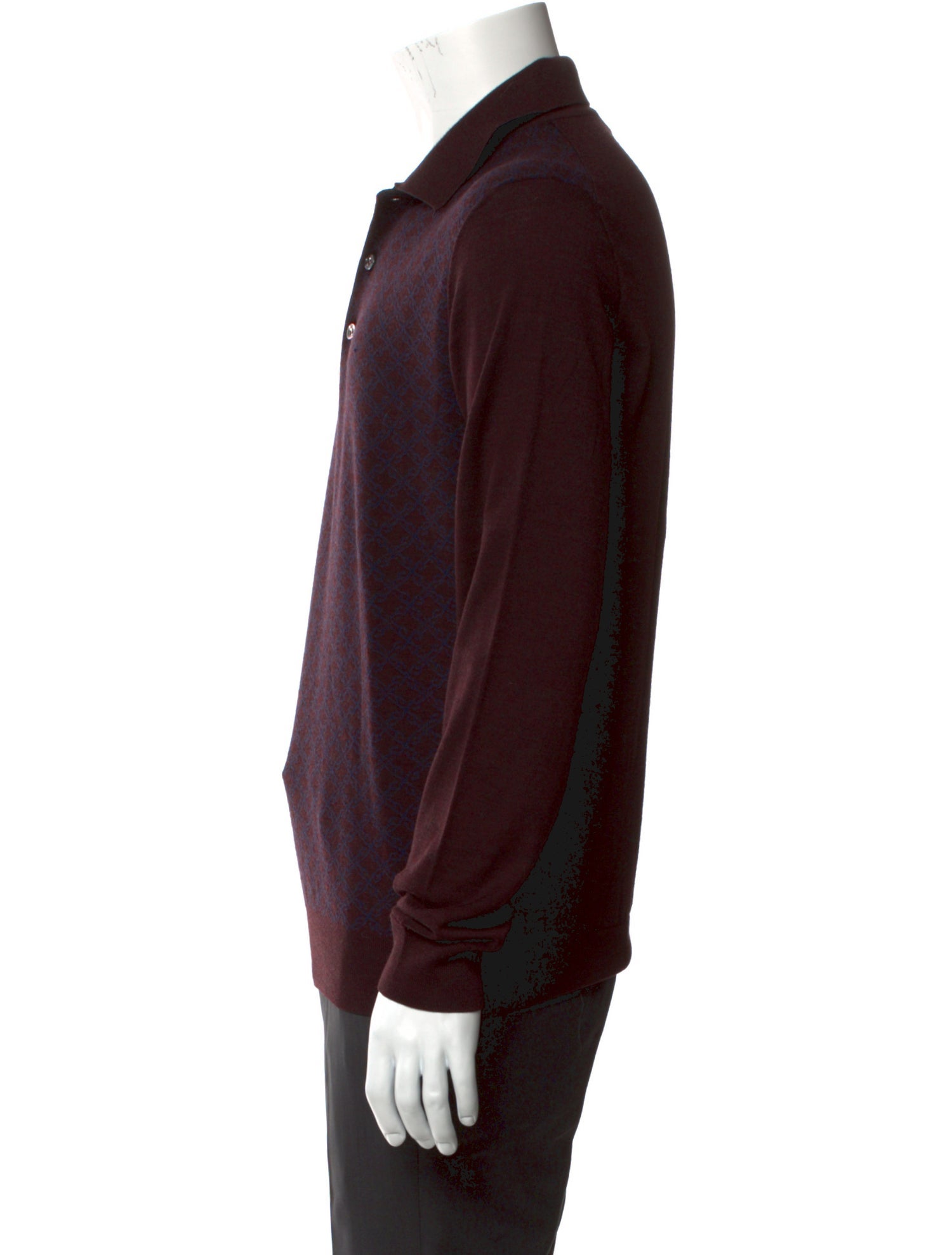 Brioni Virgin Wool Crew Neck Polo Sweater