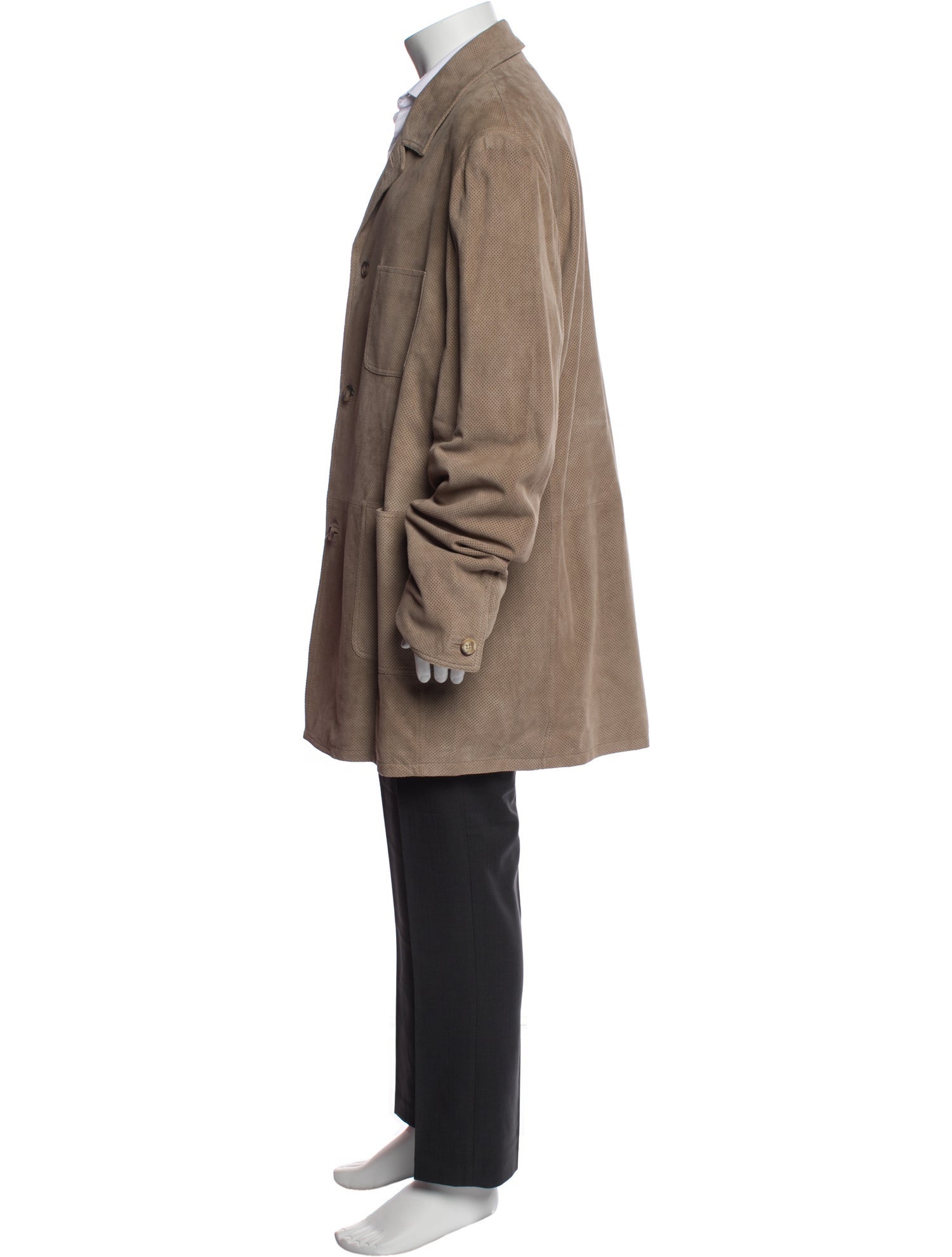 Brioni Leather Overcoat w/ Tags