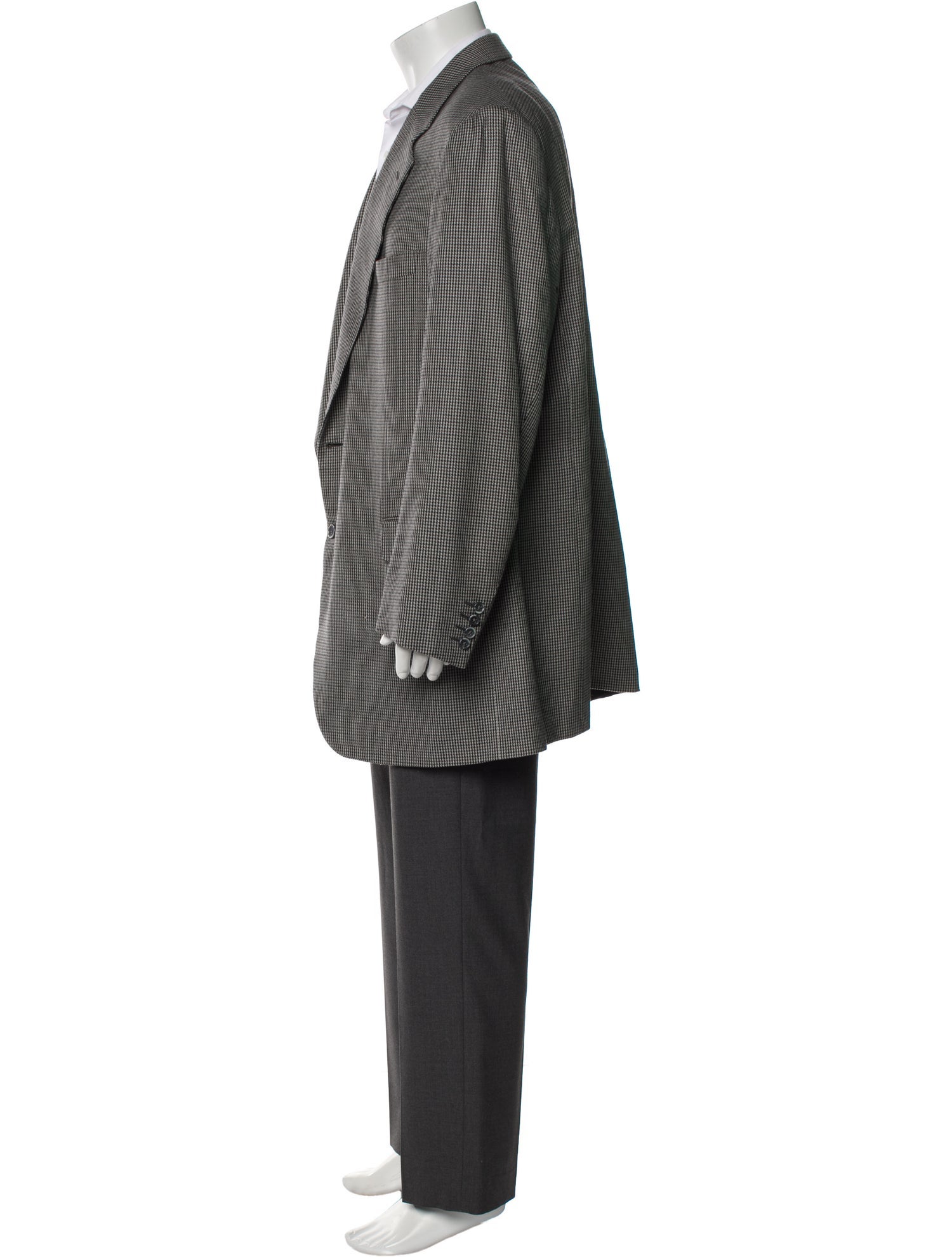 Brioni Wool Plaid Print Blazer