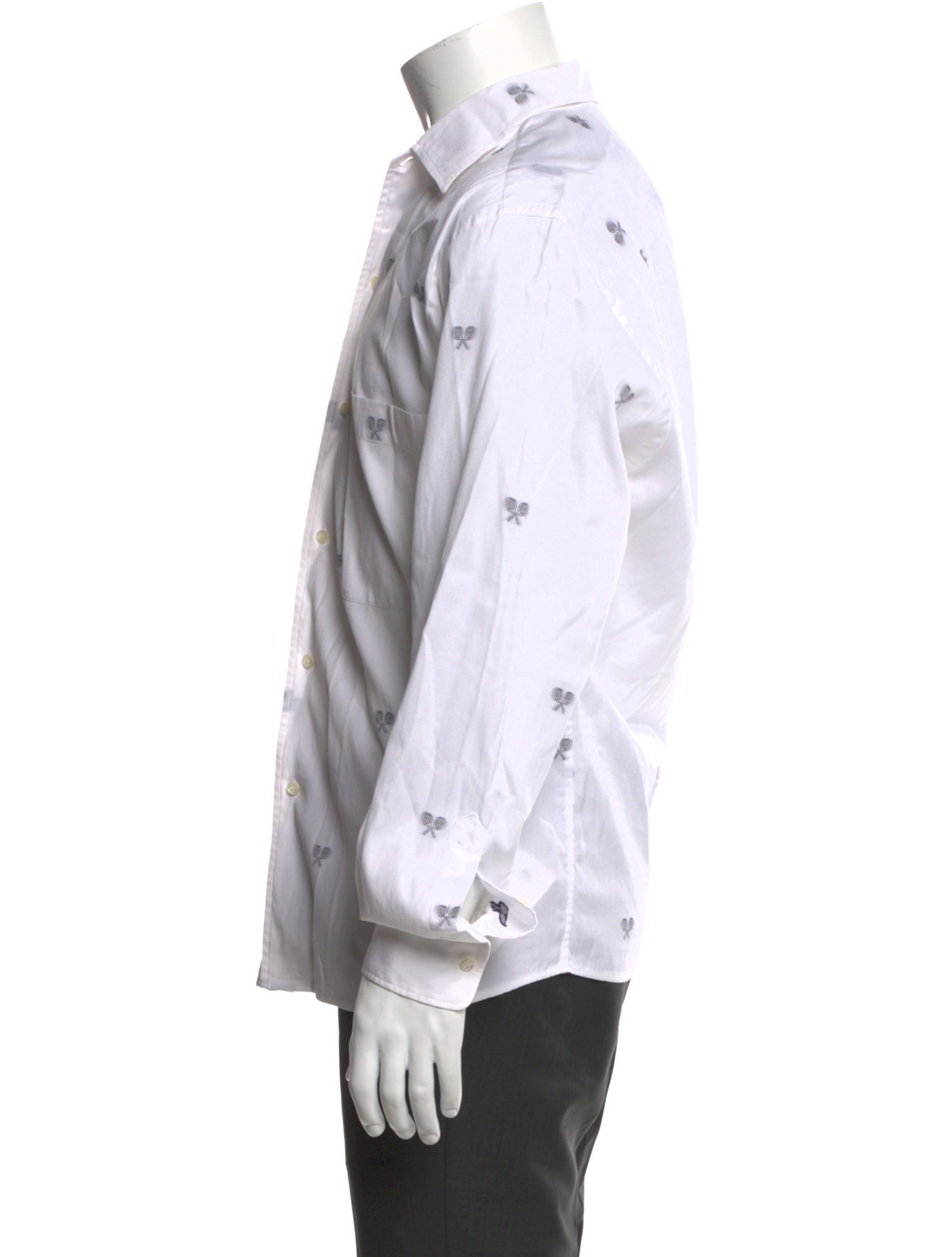 Brioni Printed Long Sleeve Dress Shirt