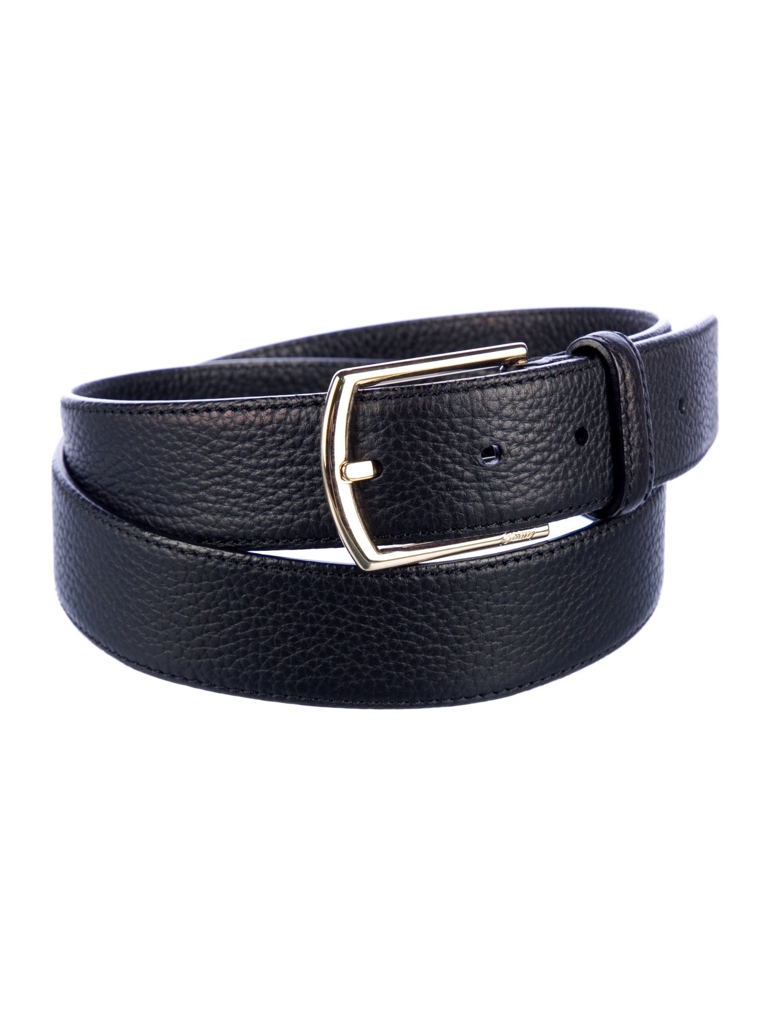 Brioni Embossed Leather Belt