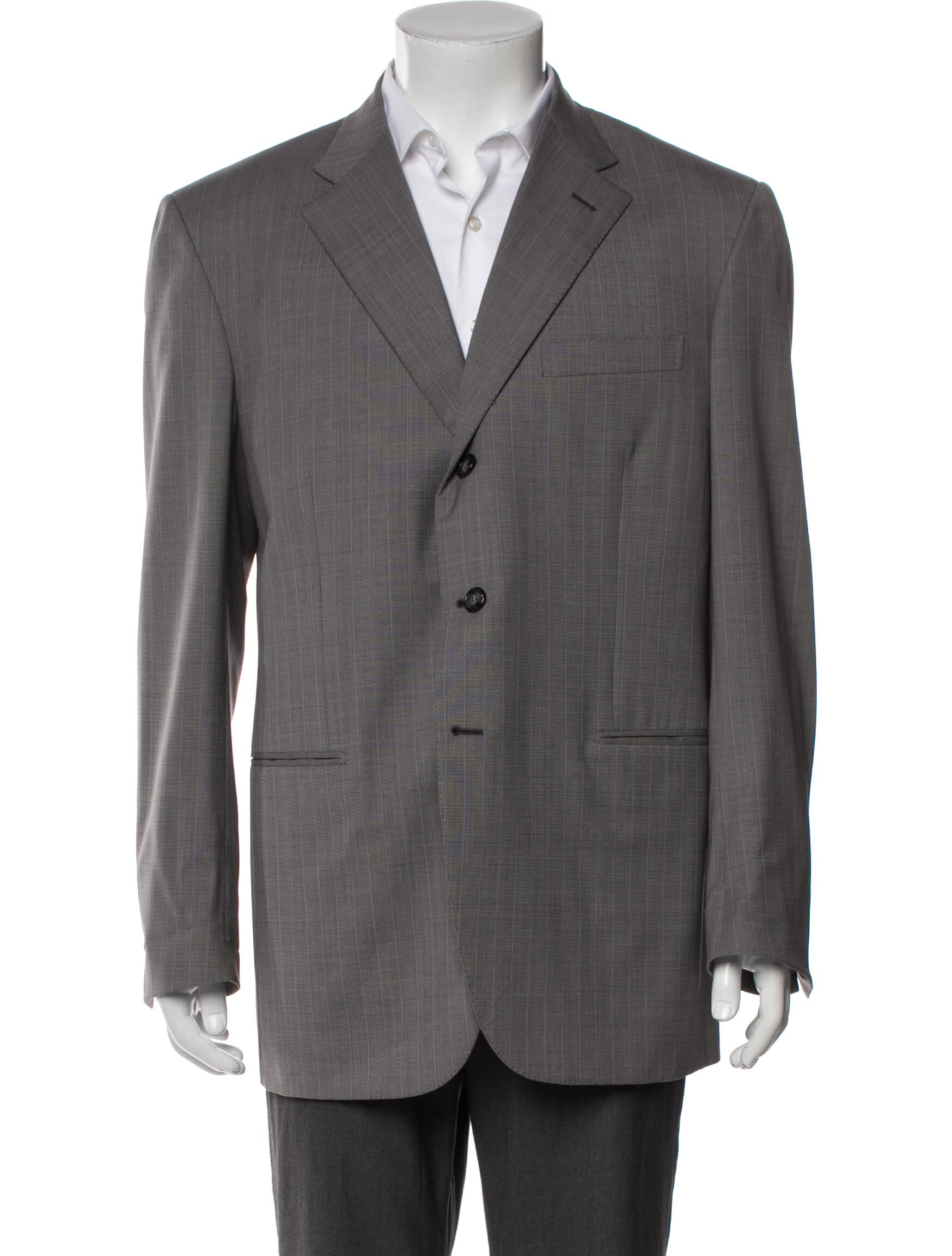 Brioni Wool Plaid Print Blazer