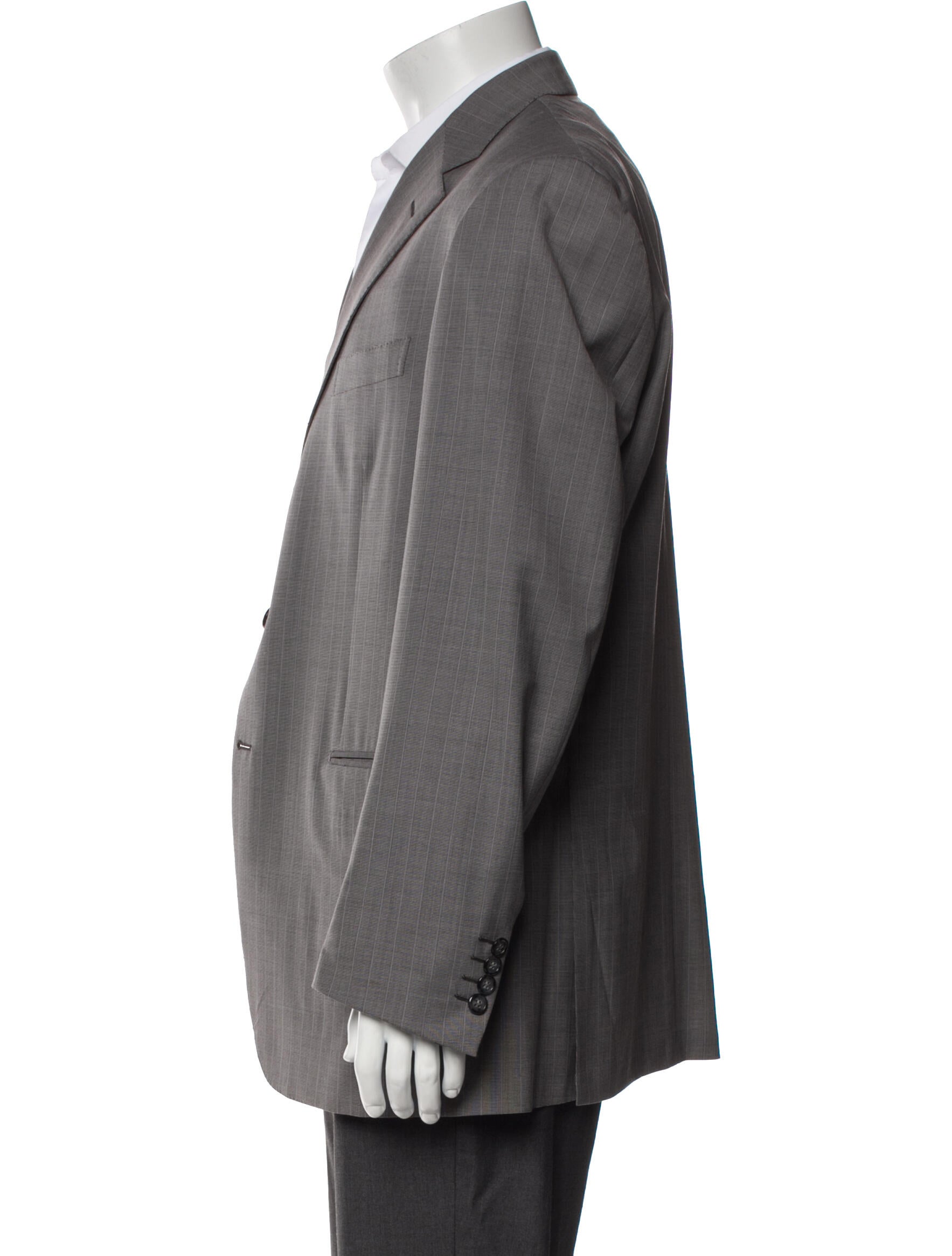 Brioni Wool Plaid Print Blazer