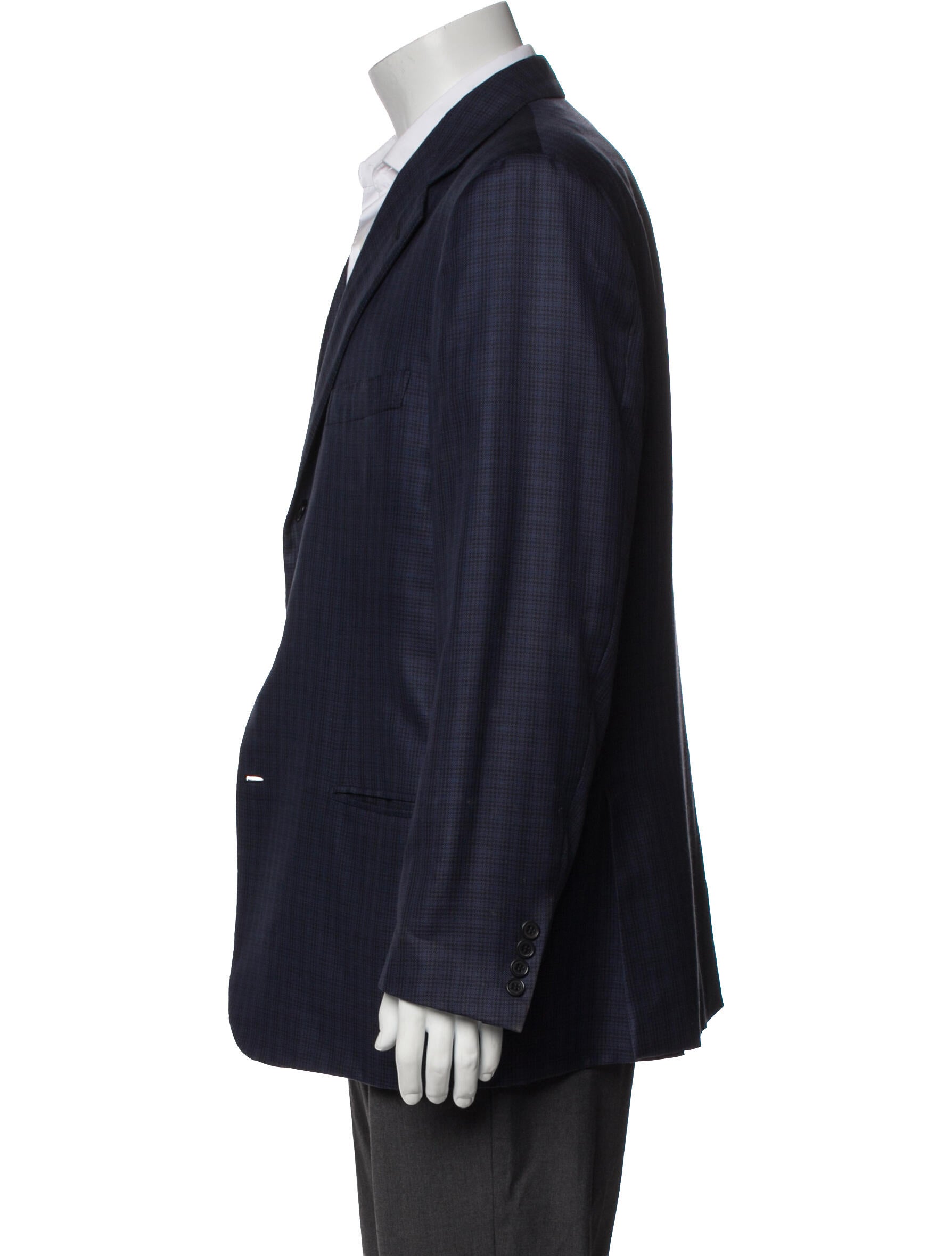 Brioni Silk Plaid Print Blazer