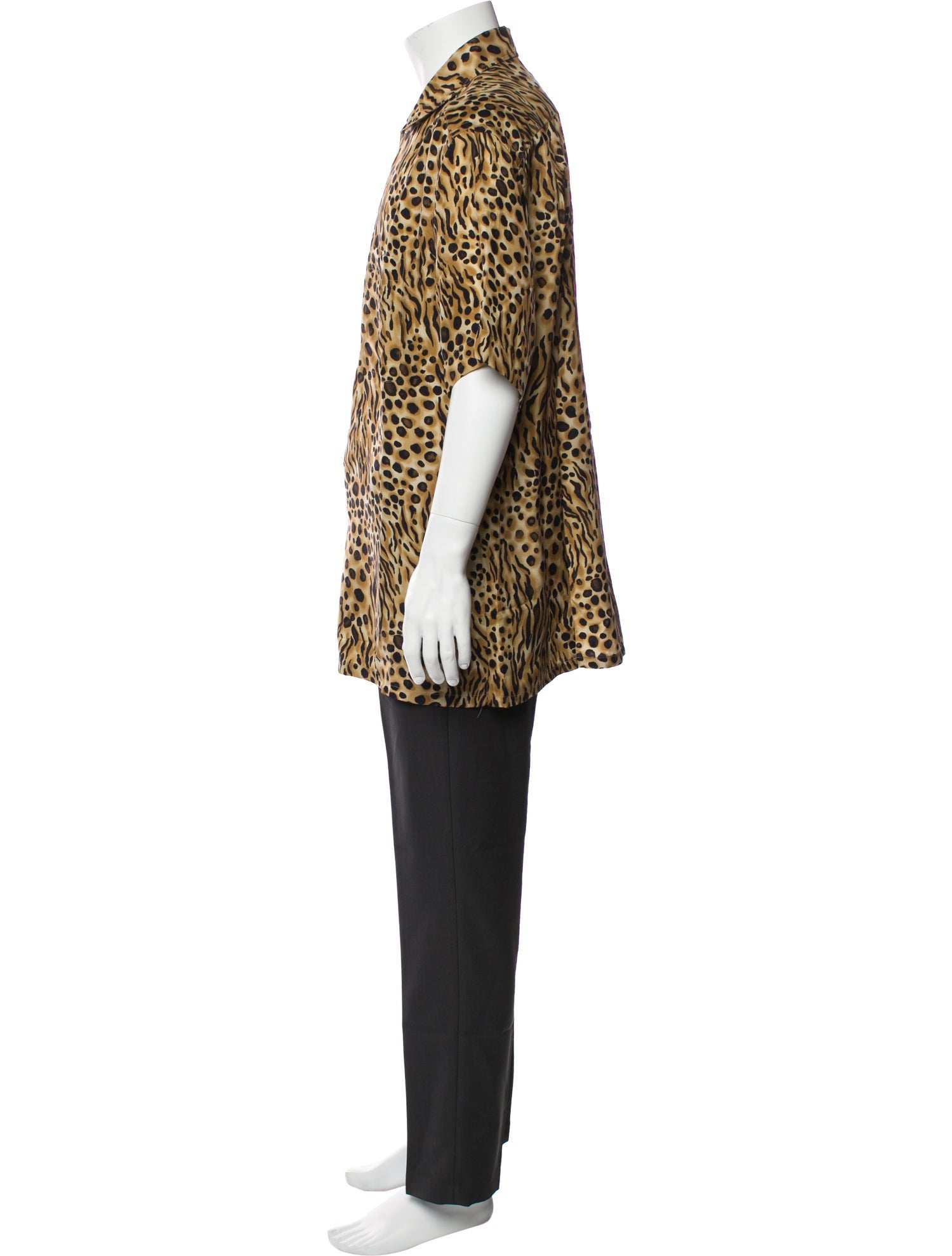 Brioni Animal Print Short Sleeve Shirt