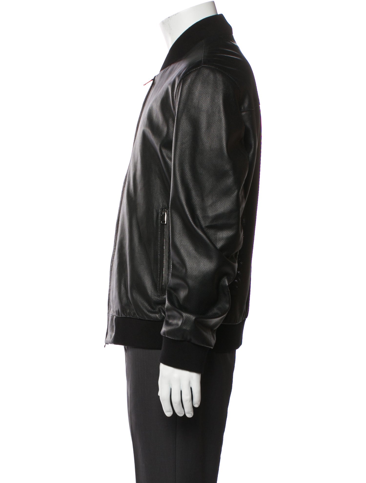Brioni Lamb Leather Bomber Jacket