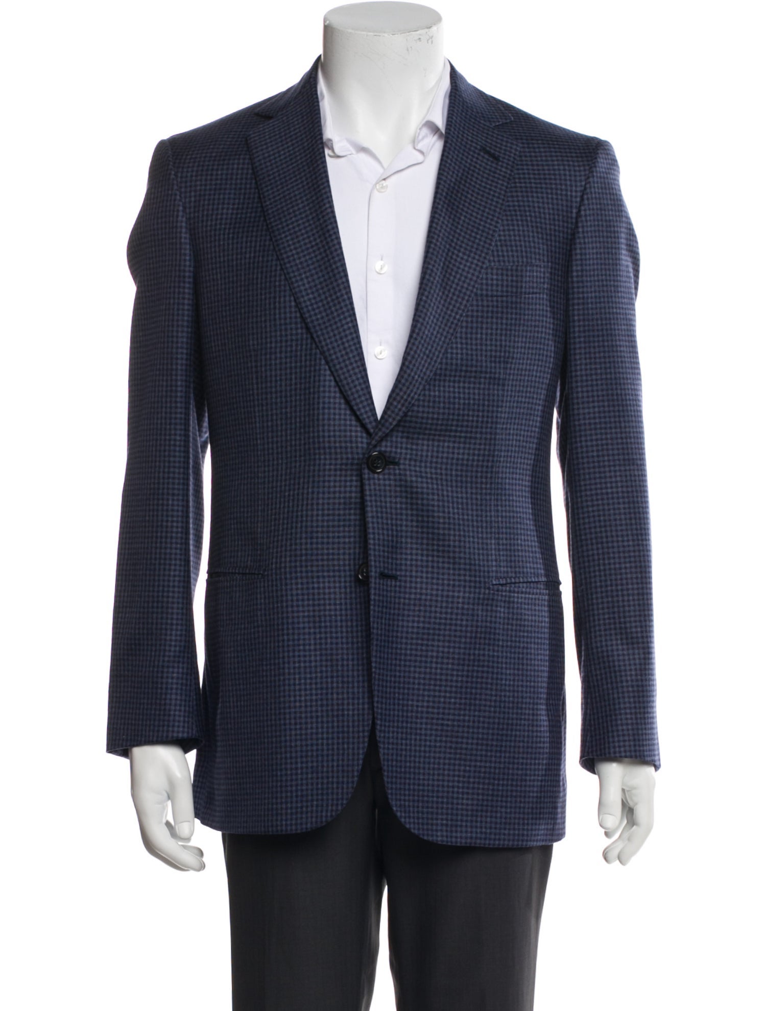 Brioni Cashmere Plaid Print Sport Coat