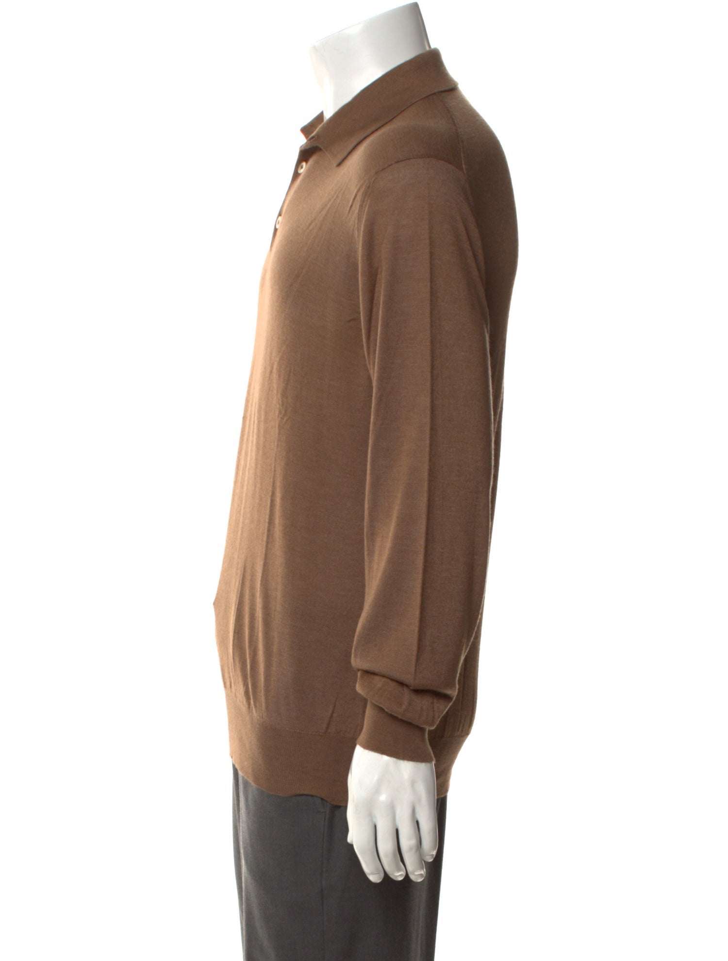 Brioni Cashmere Collar Polo Sweater
