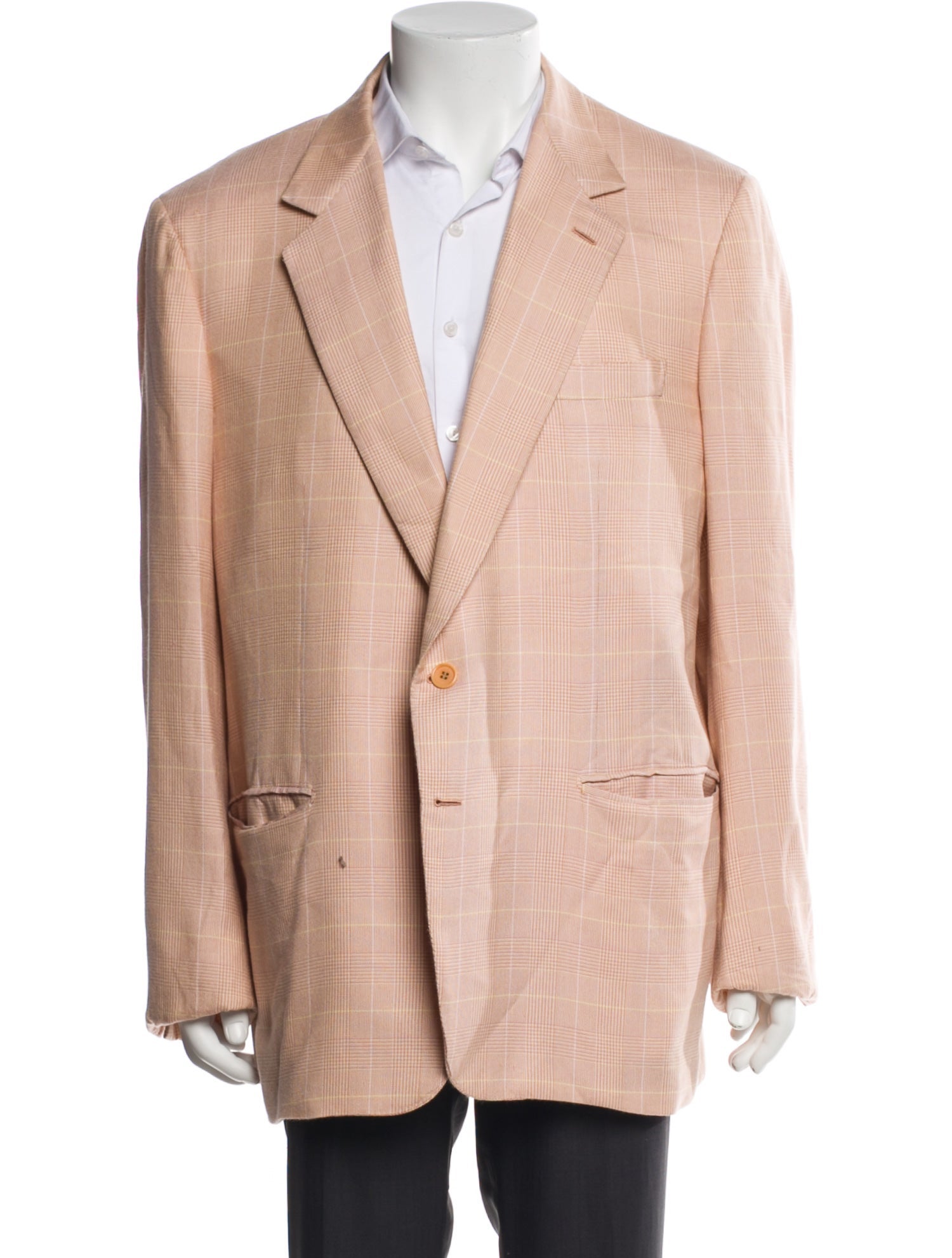 Brioni Wool Plaid Print Sport Coat