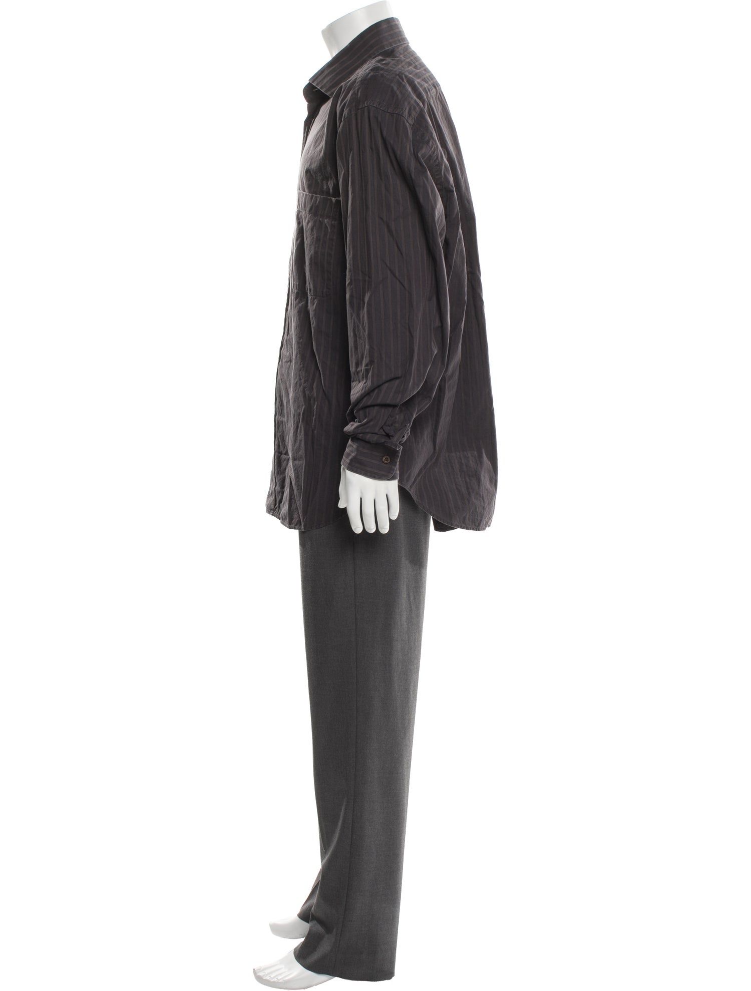 Brioni Striped Long Sleeve Shirt