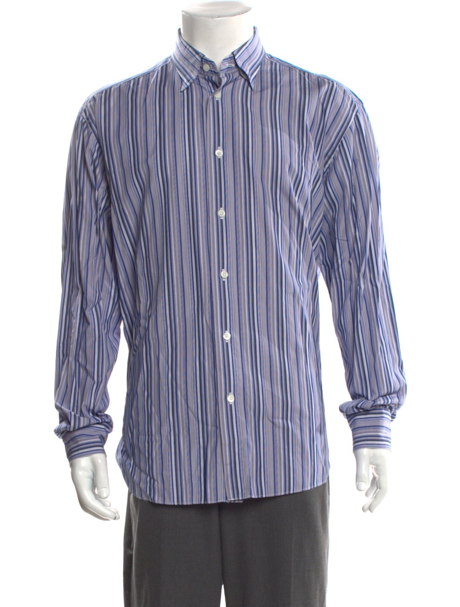 Brioni Striped Long Sleeve Shirt
