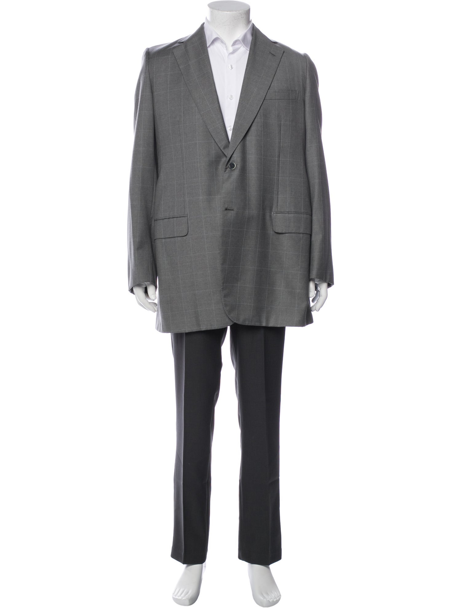 Brioni Wool Plaid Print Blazer