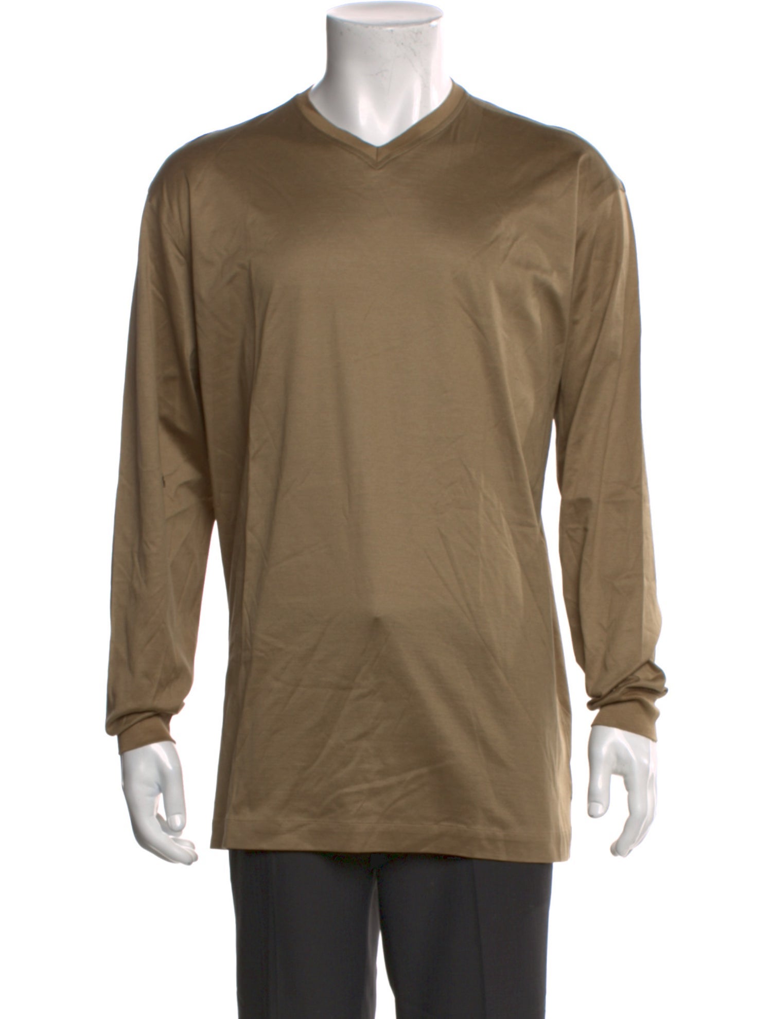Brioni V-Neck Long Sleeve T-Shirt