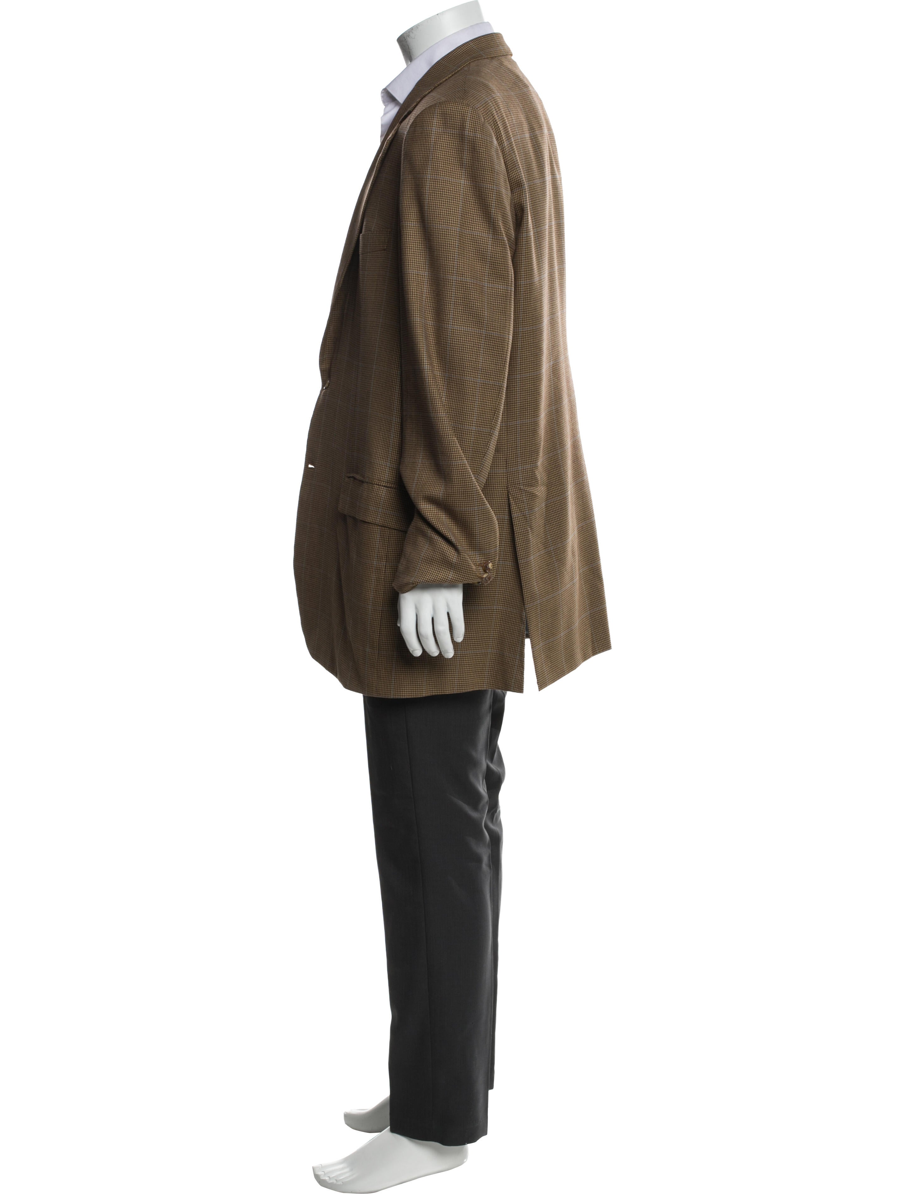 Brioni Wool Houndstooth Print Blazer