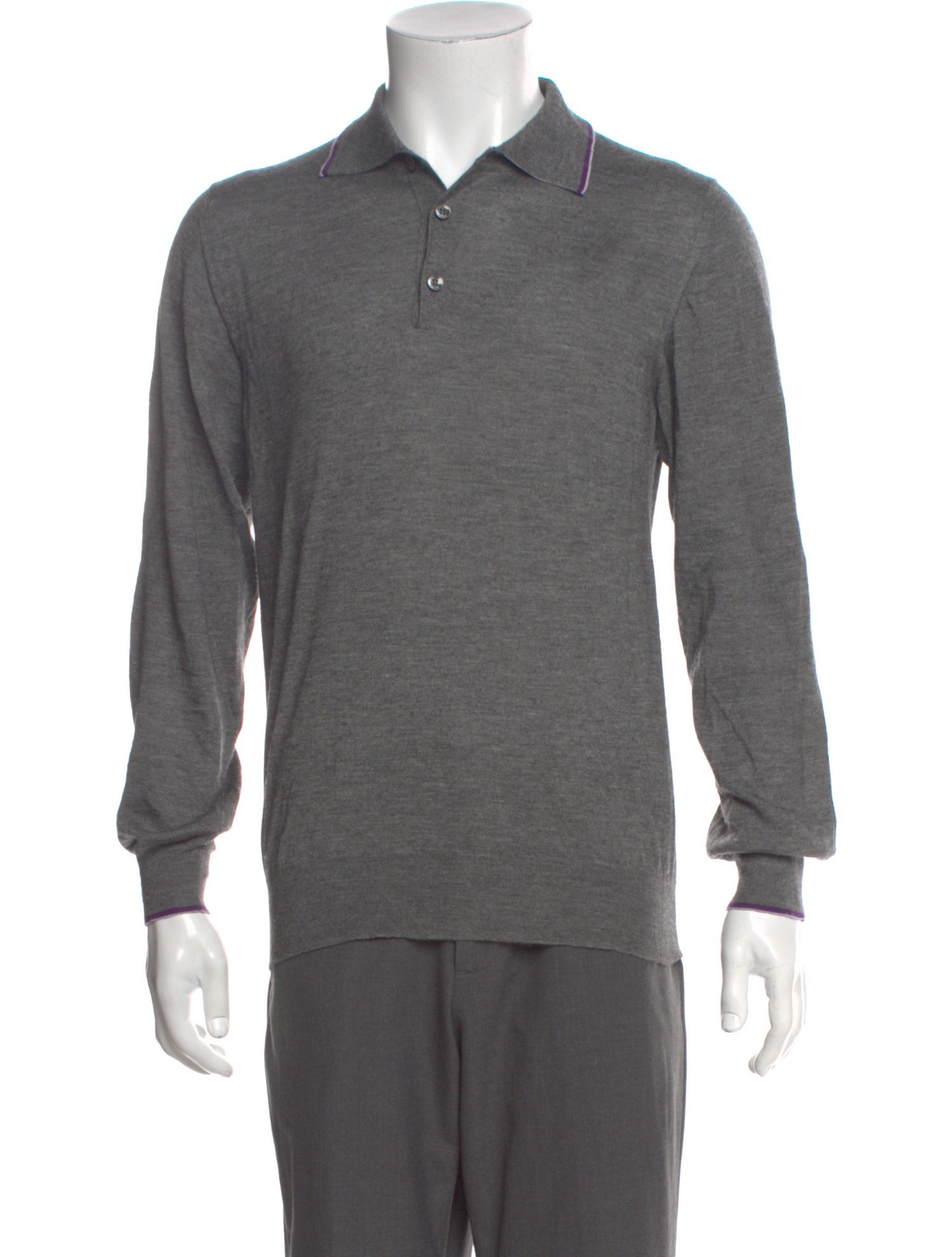 Brioni Cashmere Collar Polo Shirt
