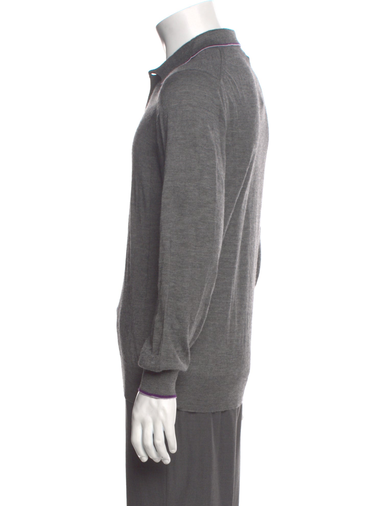 Brioni Cashmere Collar Polo Shirt