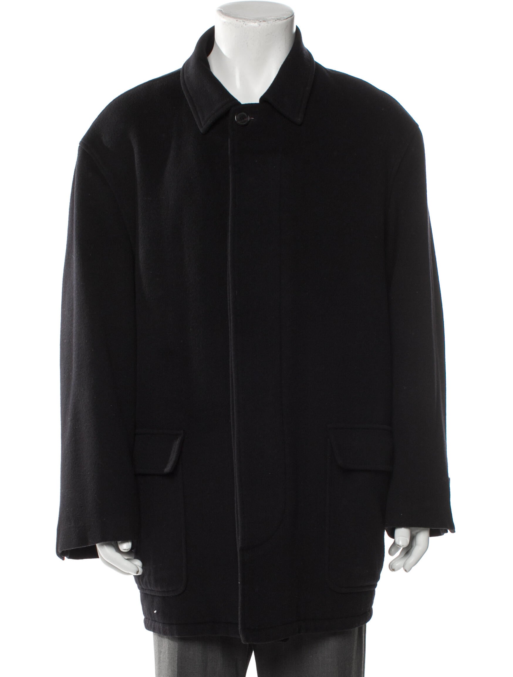 Brioni Leather Overcoat