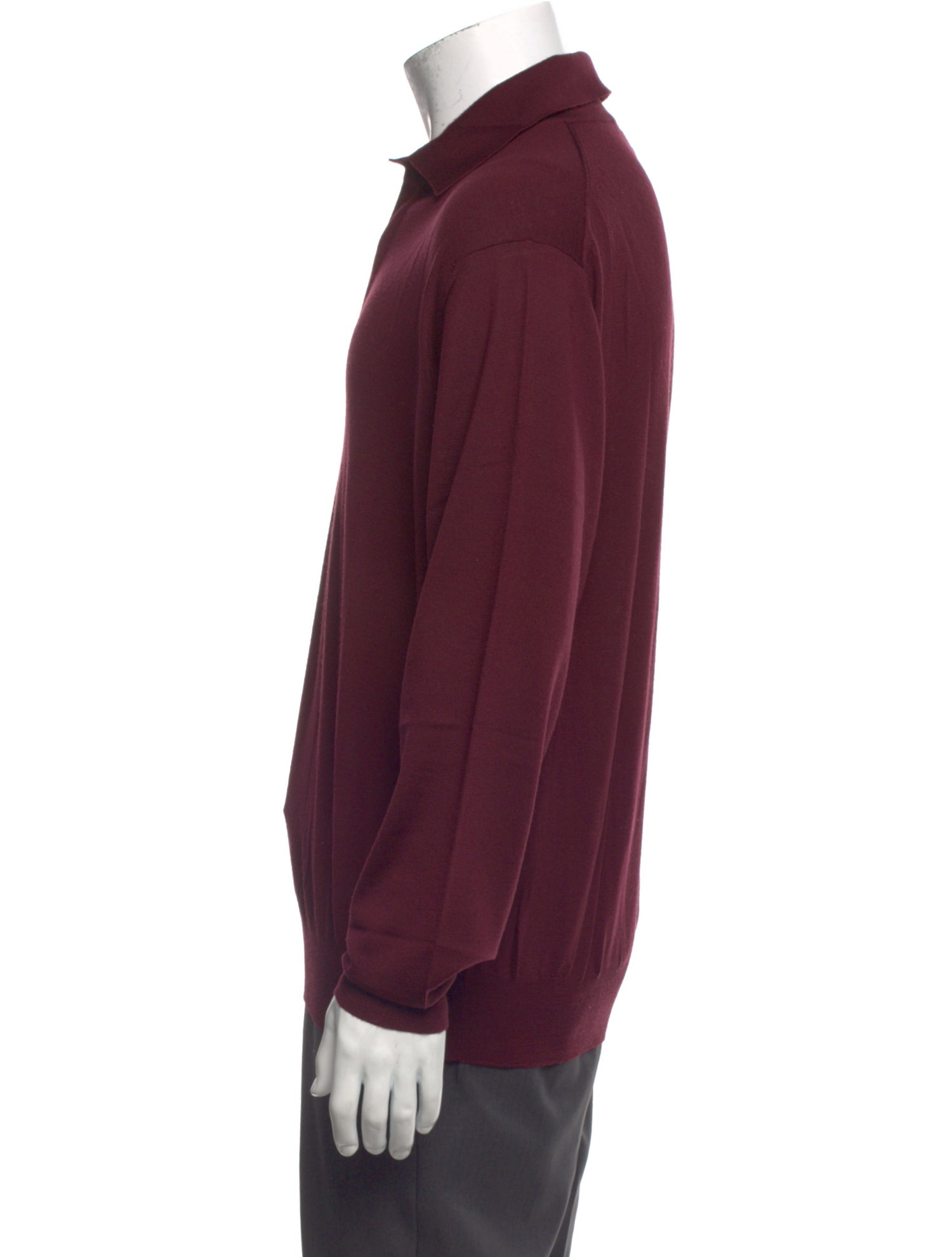 Brioni Wool Mock Neck Polo Sweater