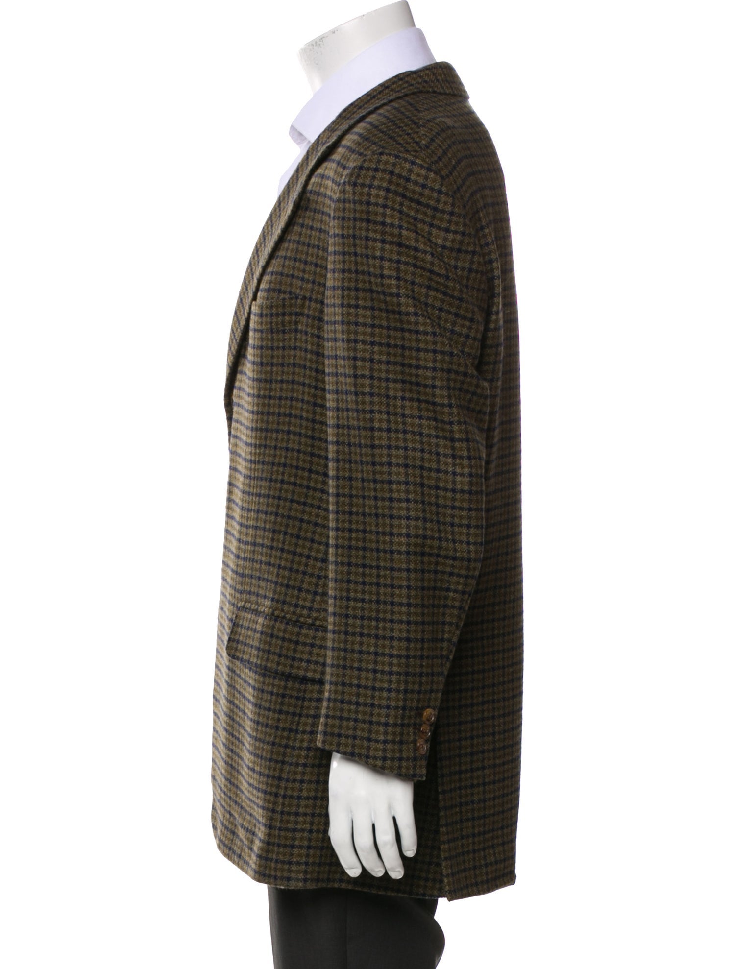 Brioni Wool Plaid Print Blazer