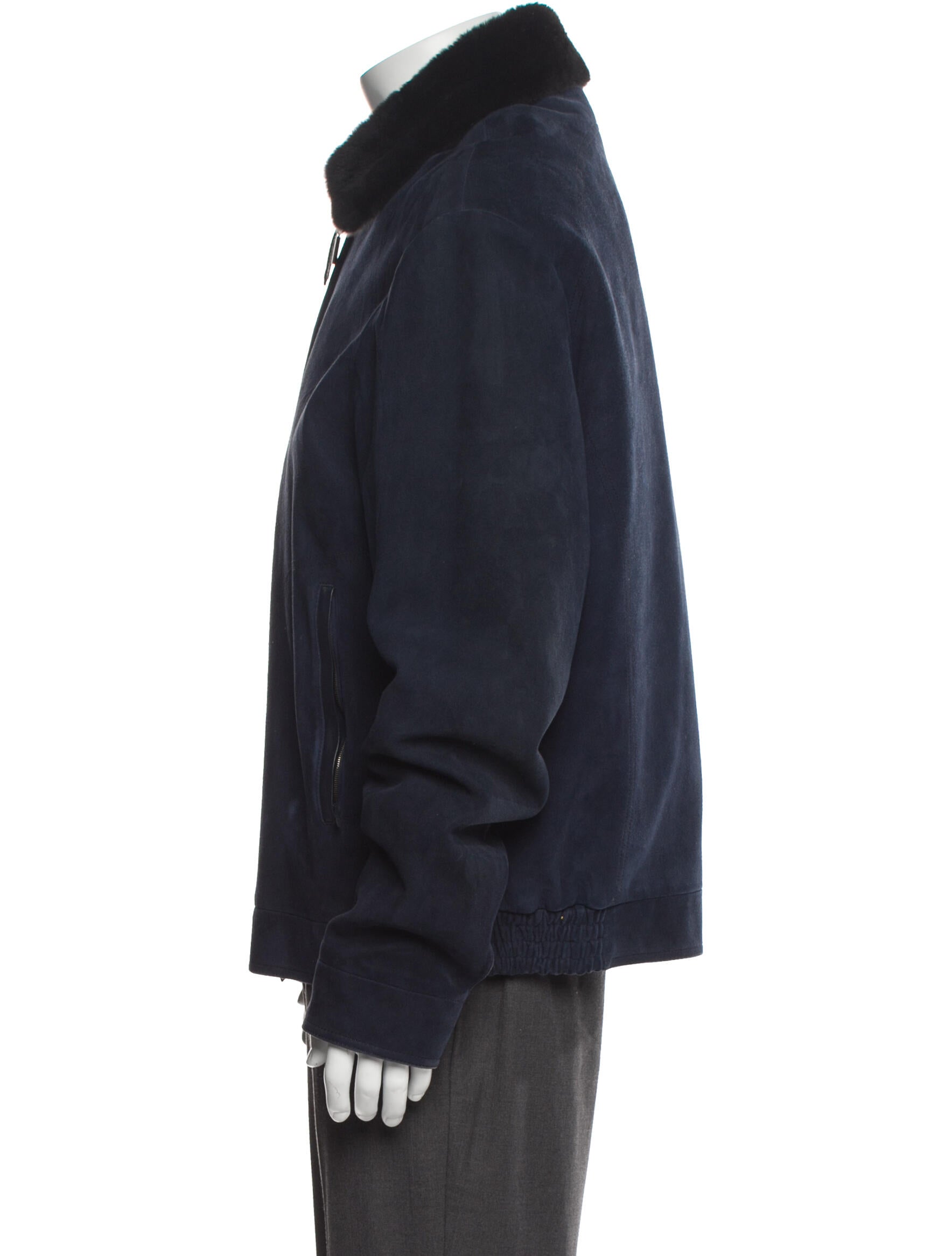 Brioni Leather Bomber Jacket