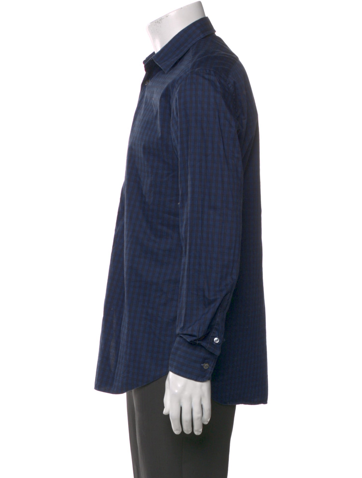 Brioni Plaid Print Long Sleeve Shirt