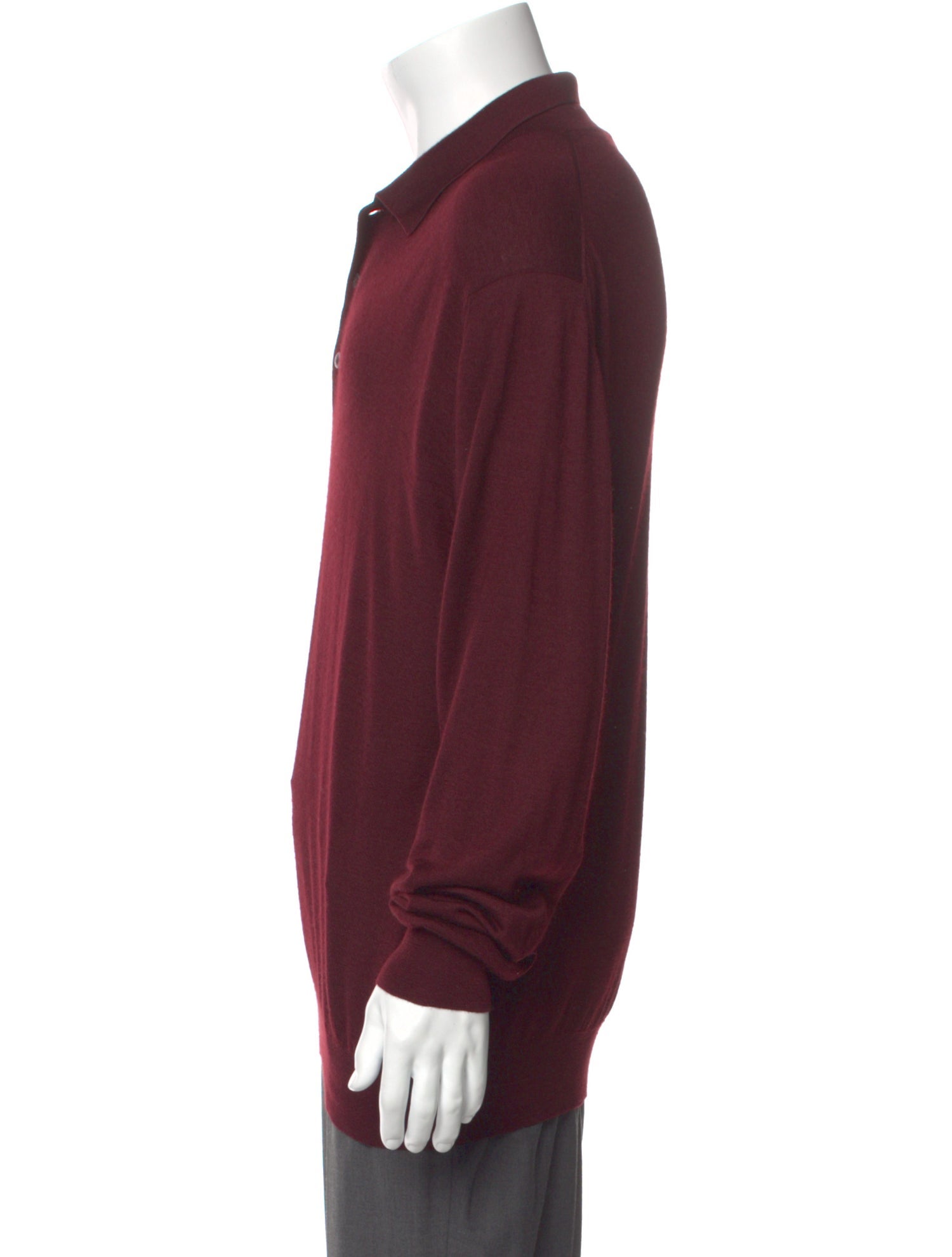 Brioni Mock Neck Long Sleeve Polo Sweater