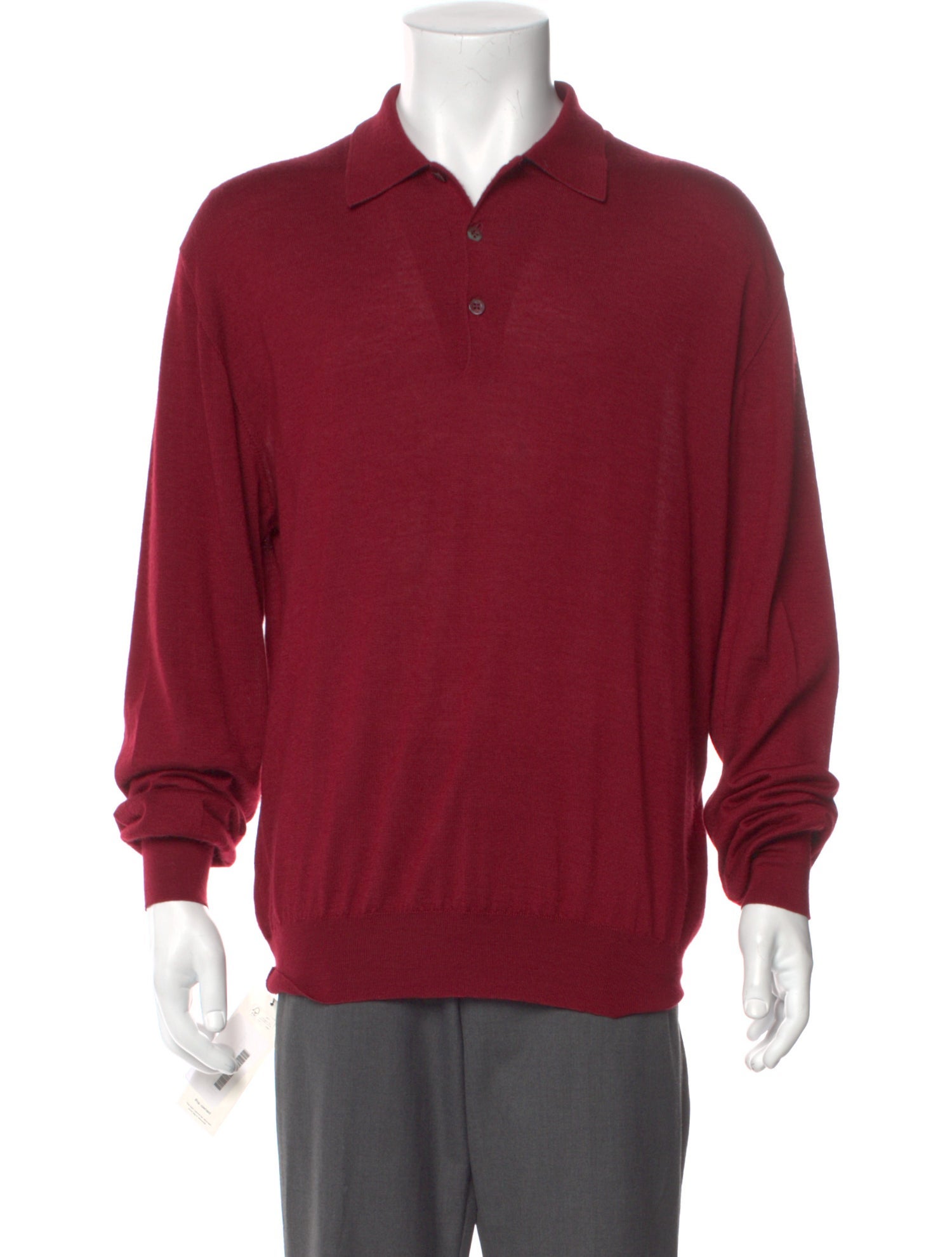 Brioni Mock Neck Long Sleeve Polo Sweater