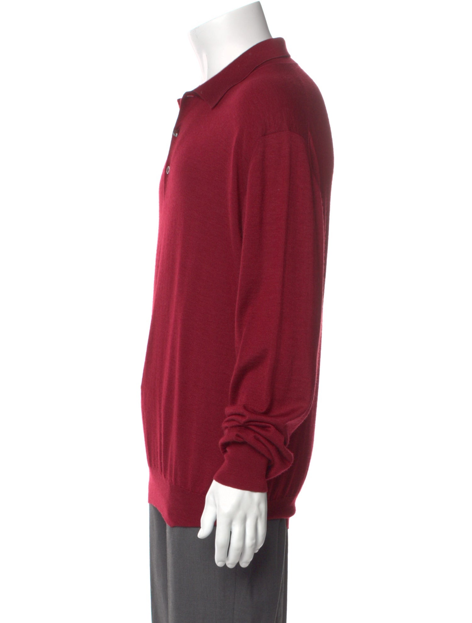 Brioni Mock Neck Long Sleeve Polo Sweater