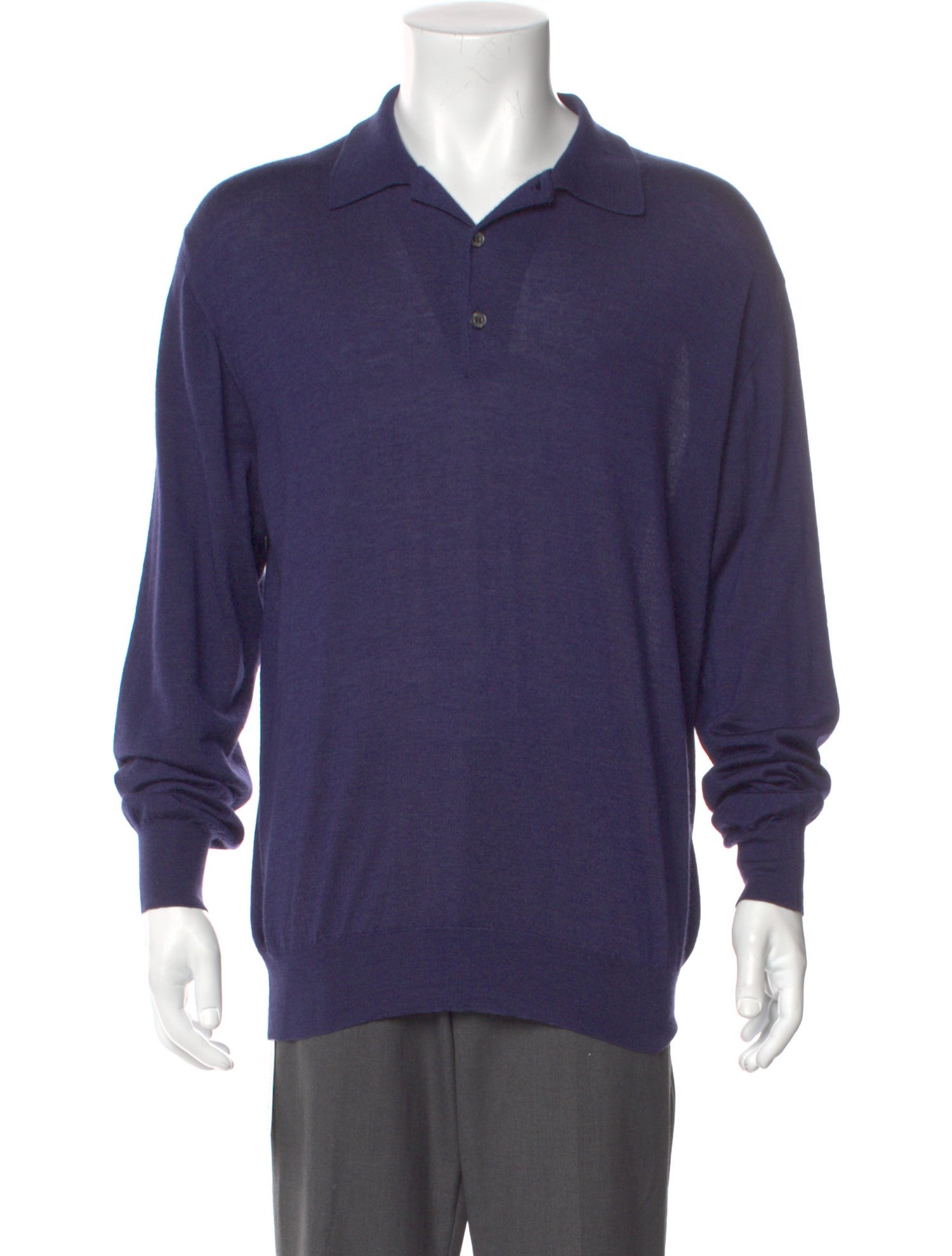 Brioni Mock Neck Long Sleeve Polo Sweater