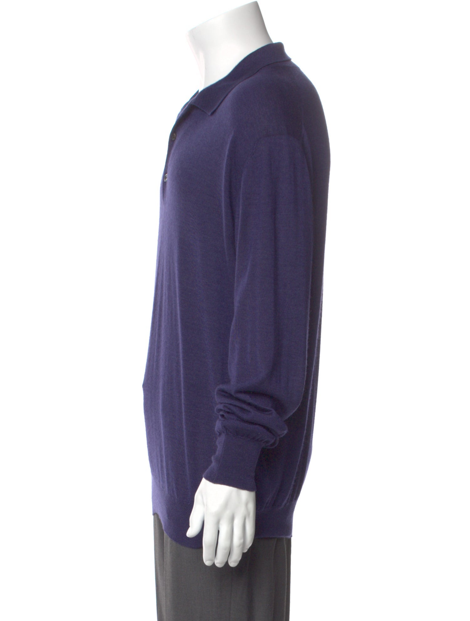 Brioni Mock Neck Long Sleeve Polo Sweater