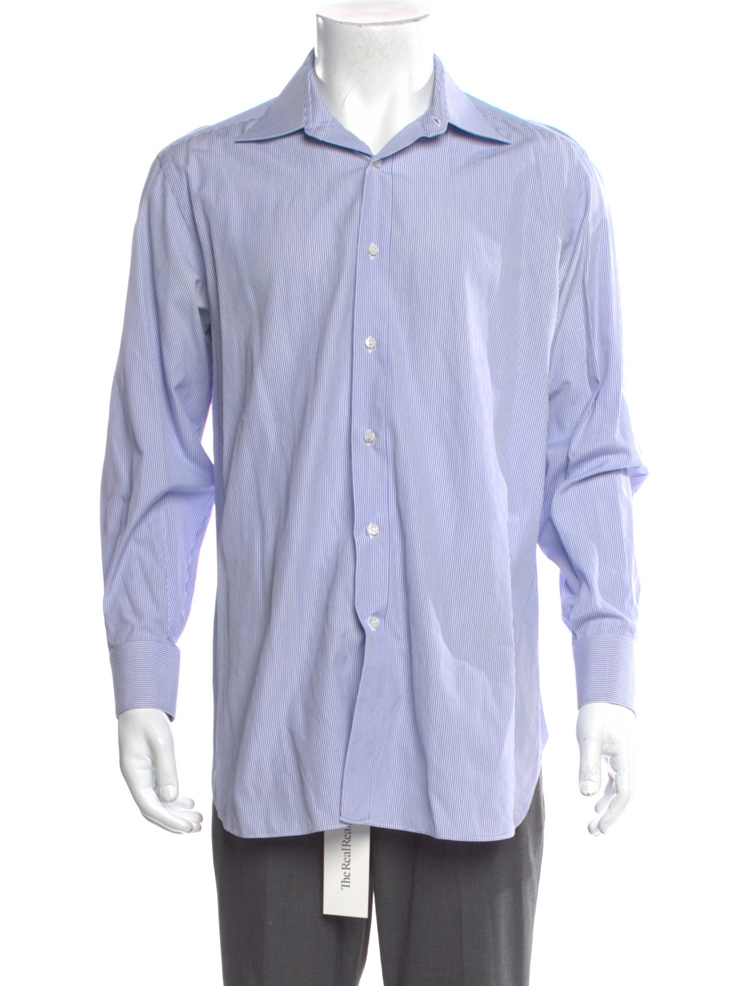 Brioni Striped Long Sleeve Dress Shirt