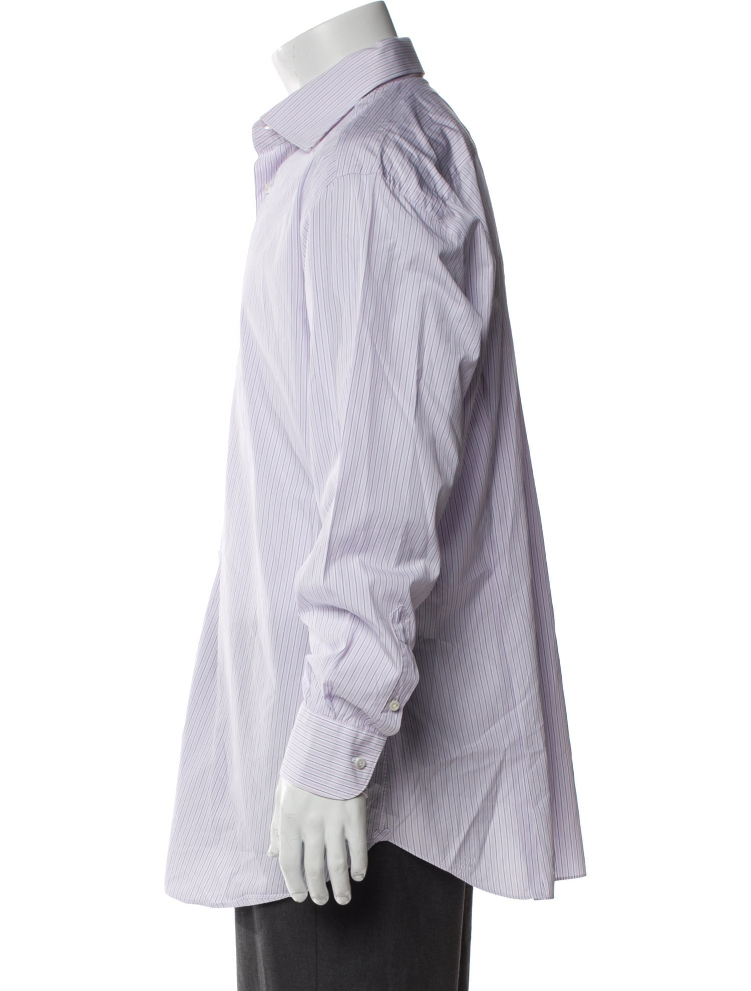 Brioni Striped Long Sleeve Dress Shirt